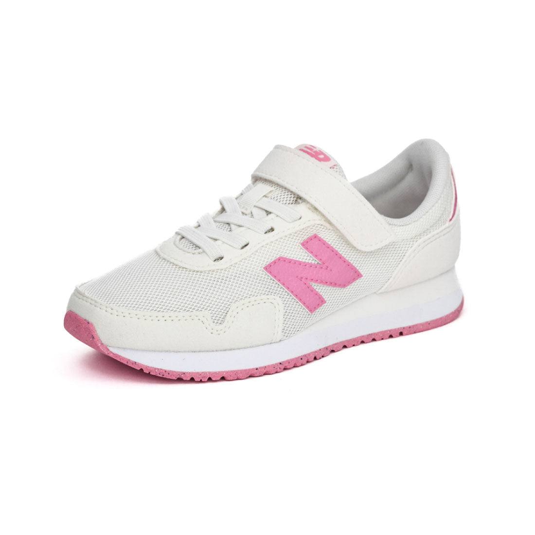 ニューバランス New Balance キッズ ジュニア スニーカー フック&ループ 323 1VW 幅広 3E 4E 運動靴 子供靴 女の子 マジックテープ （ホワイト/ピンク） ホワイト/ピンク