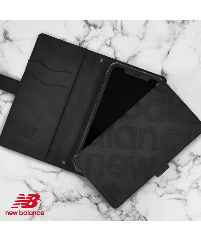 New Balance Smartphone Case Multi-Compatible L Size New Balance Diary Case Stamp Logo Suede iPhone Case