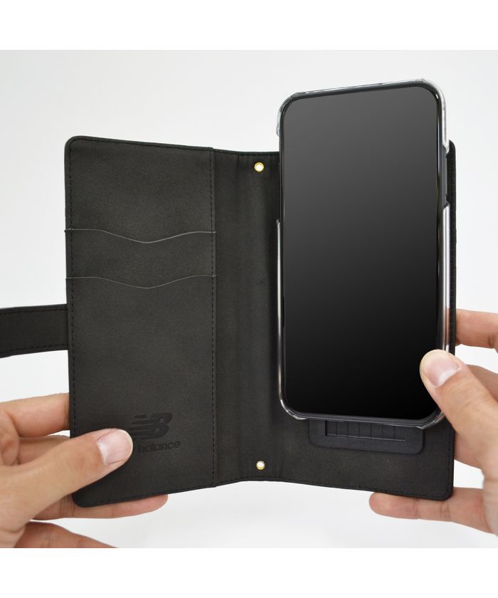 New Balance Smartphone Case Multi-Compatible L Size New Balance Diary Case Stamp Logo Suede iPhone Case