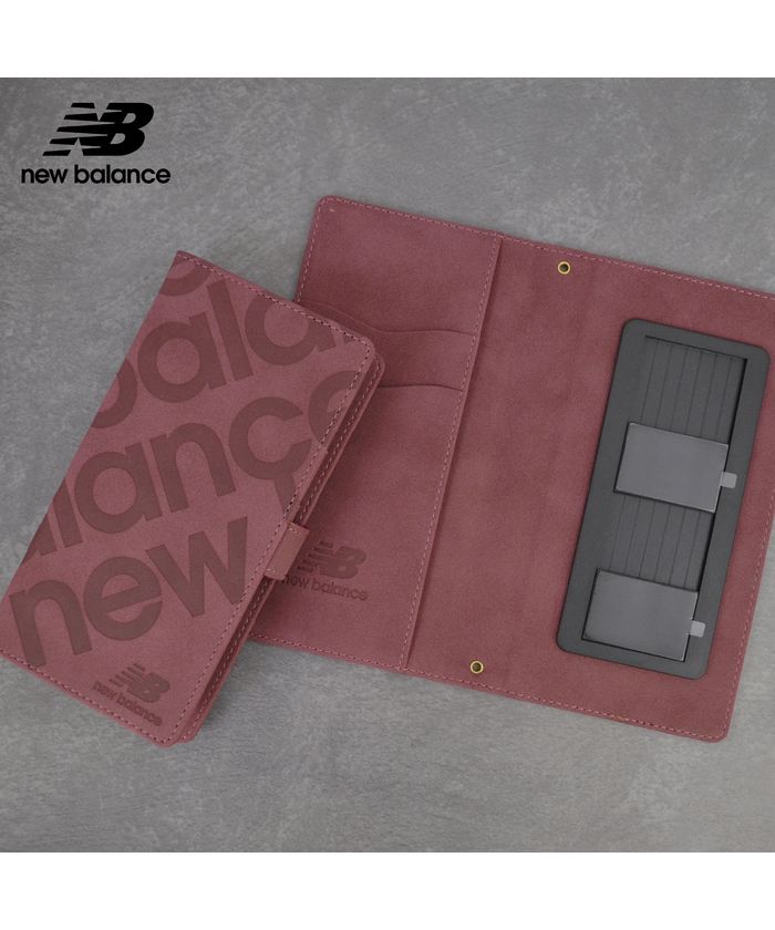 New Balance Smartphone Case Multi-Compatible L Size New Balance Diary Case Stamp Logo Suede iPhone Case
