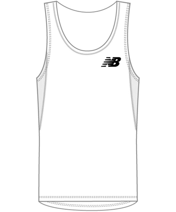 ニューバランス New Balance ニューバランス New Balance レーシングシャツ メンズ トップス ノースリーブ ランニング 陸上 ジョギング 試合 トレーニング 部活 （WT ホワイト） WT ホワイト