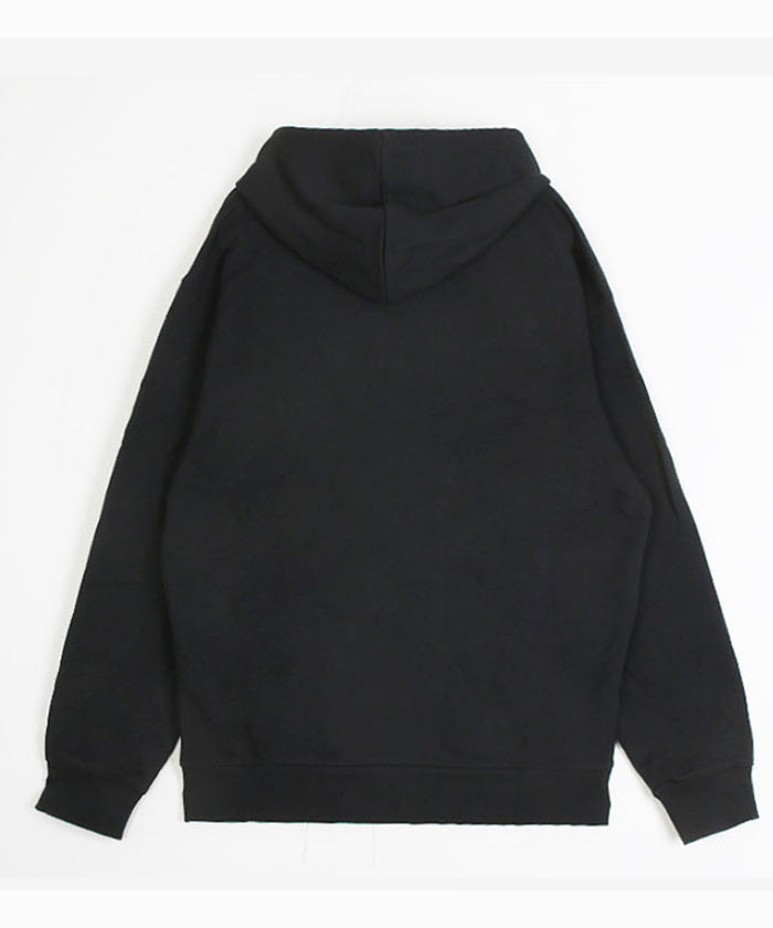 ニューバランス New Balance SMALL LOGO HOODIE ロゴ フーディー パーカー (SEMI-OVER FIT) （ブラック） ブラック