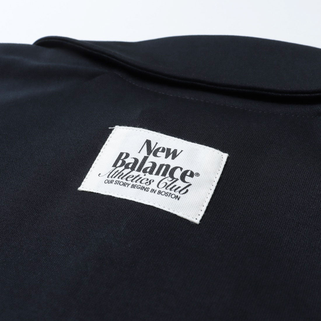 ニューバランス New Balance Signature collar two way zip up スウェット ジャージ ジャケット (SEMI-OVER FIT) （ブラック） ブラック
