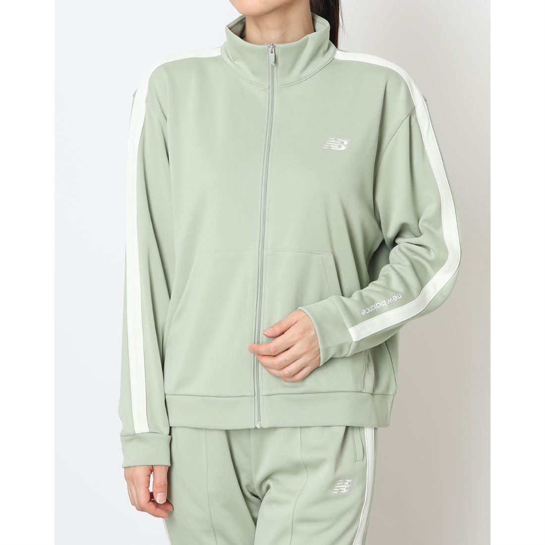ニューバランス New Balance レディース ジャージ ジャケット Knit Track Jacket AWJ51505 （グリーン） グリーン