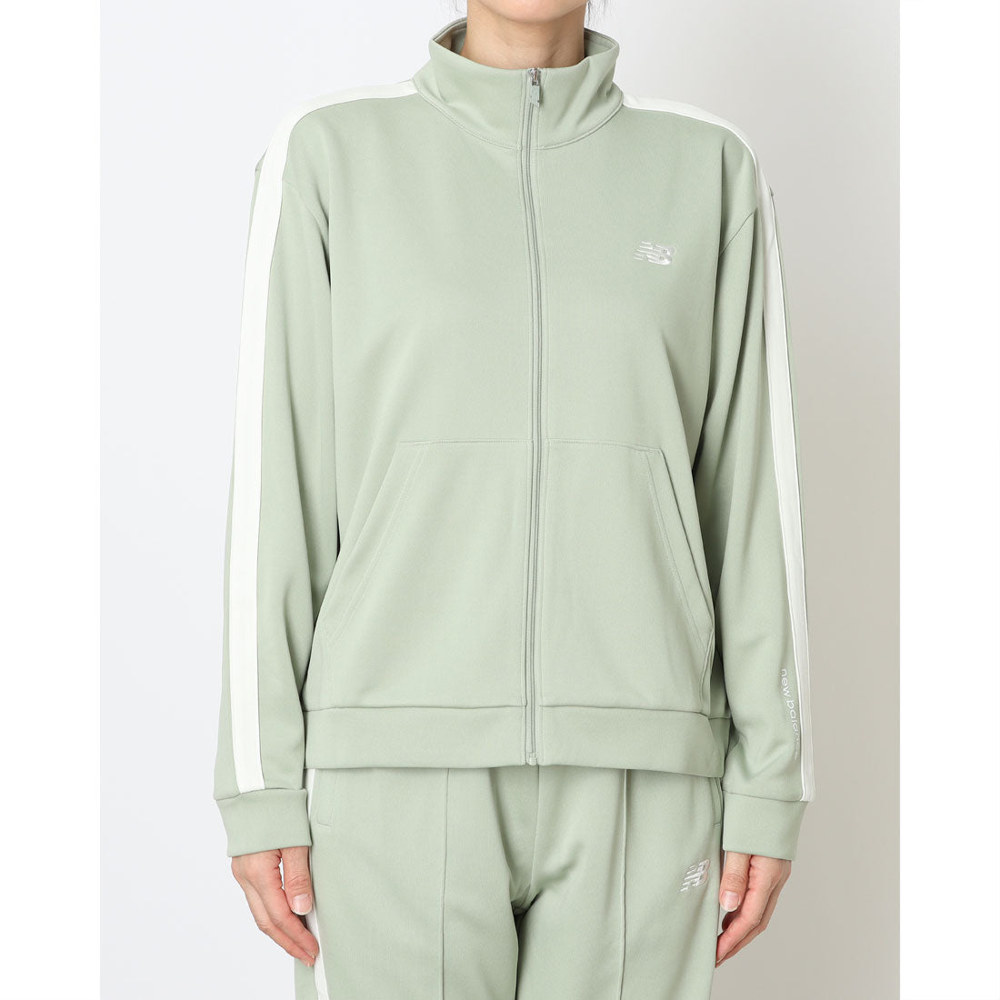 ニューバランス New Balance レディース ジャージ ジャケット Knit Track Jacket AWJ51505 （グリーン） グリーン