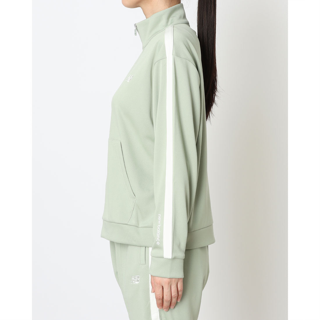 ニューバランス New Balance レディース ジャージ ジャケット Knit Track Jacket AWJ51505 （グリーン） グリーン