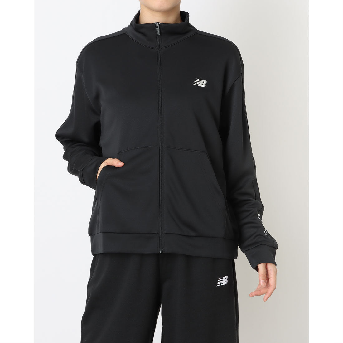 ニューバランス New Balance レディース ジャージ ジャケット Knit Track Jacket AWJ51505 （ブラック） ブラック