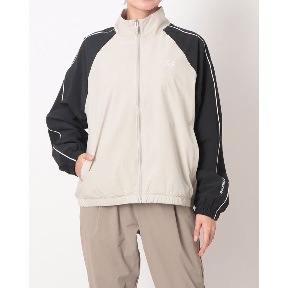 New Balance Women's Jersey Brushed Tricot Lined Woven Track Jacket AWJ