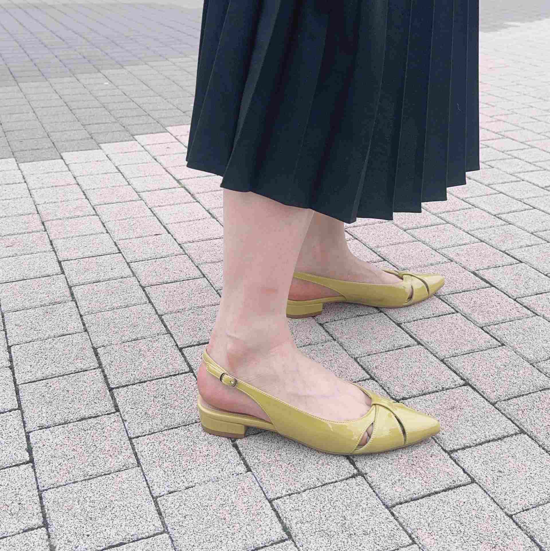 ノイエ ザ マーケット NEUE THE MARKET ポインテッドトゥスリングバックシューズ