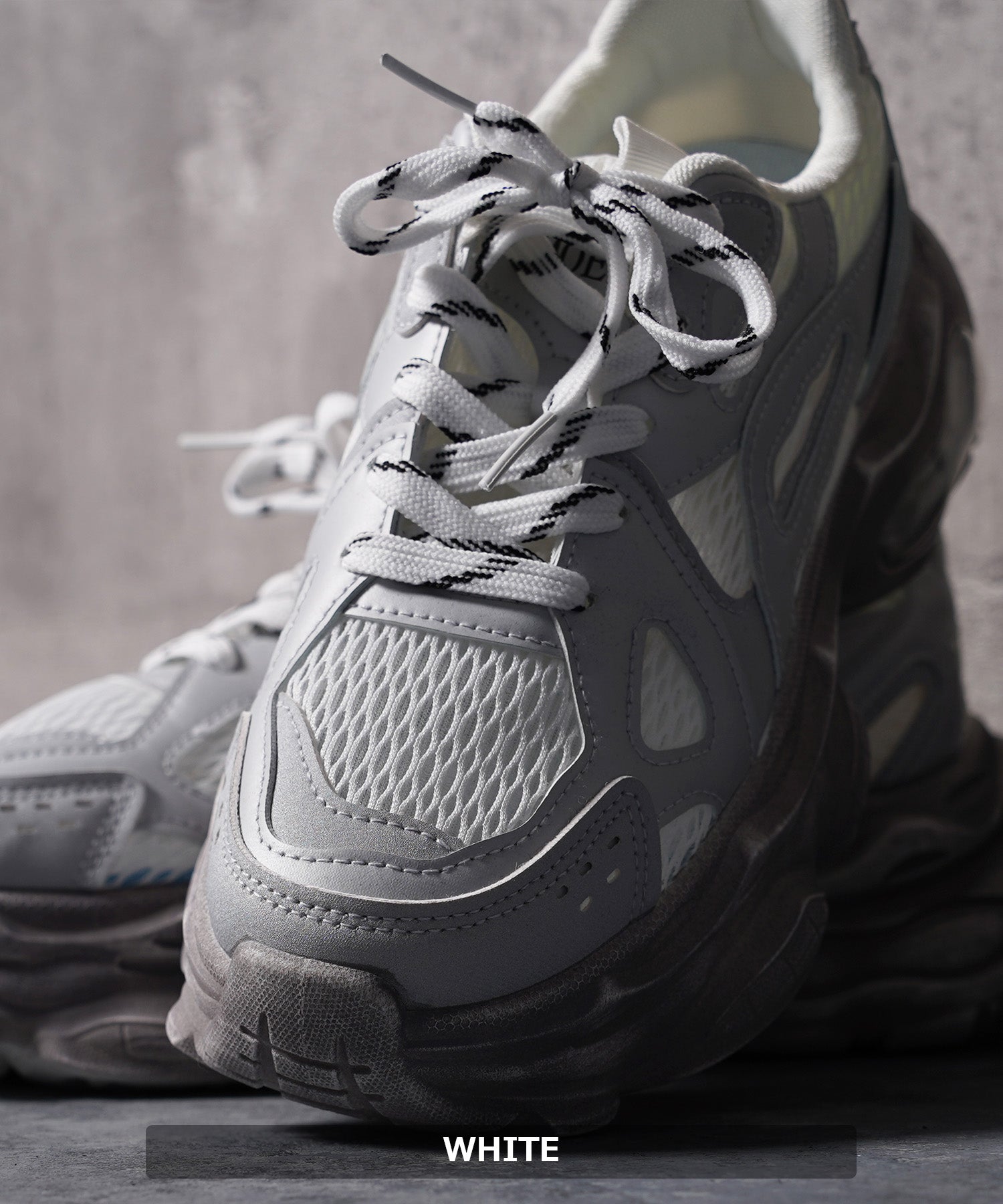 ワンフォークロージング 1111clothing DIRTY加工 ダットスニーカー （GRAY） GRAY