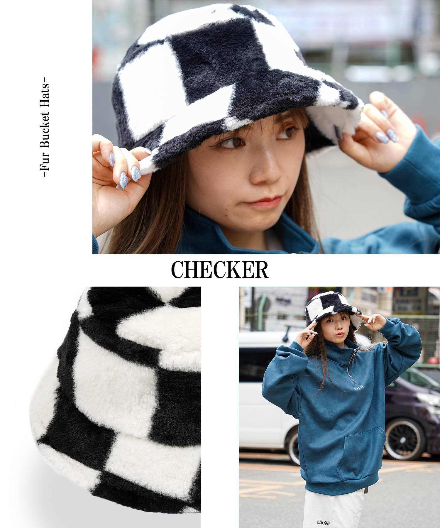 ワンフォークロージング 1111clothing ファー バケットハット メンズ もこもこ ハット レディース ファーハット バケハ 帽子 キャップ ヘッドウェア 大きいサイズ 秋 秋冬 冬 ふわふわ あったか