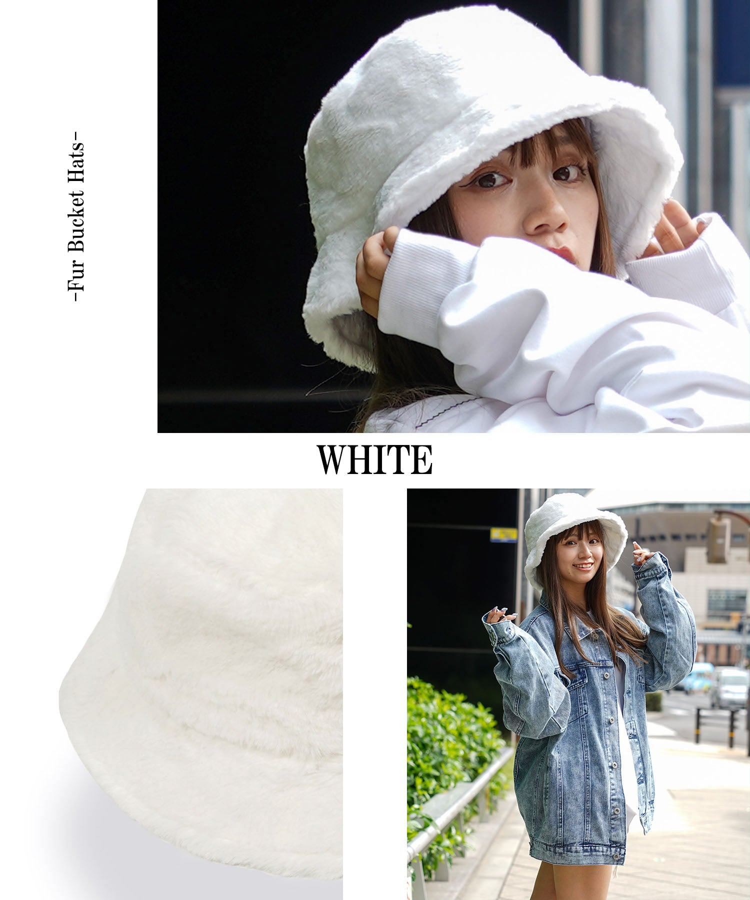 ワンフォークロージング 1111clothing ファー バケットハット メンズ もこもこ ハット レディース ファーハット バケハ 帽子 キャップ ヘッドウェア 大きいサイズ 秋 秋冬 冬 ふわふわ あったか