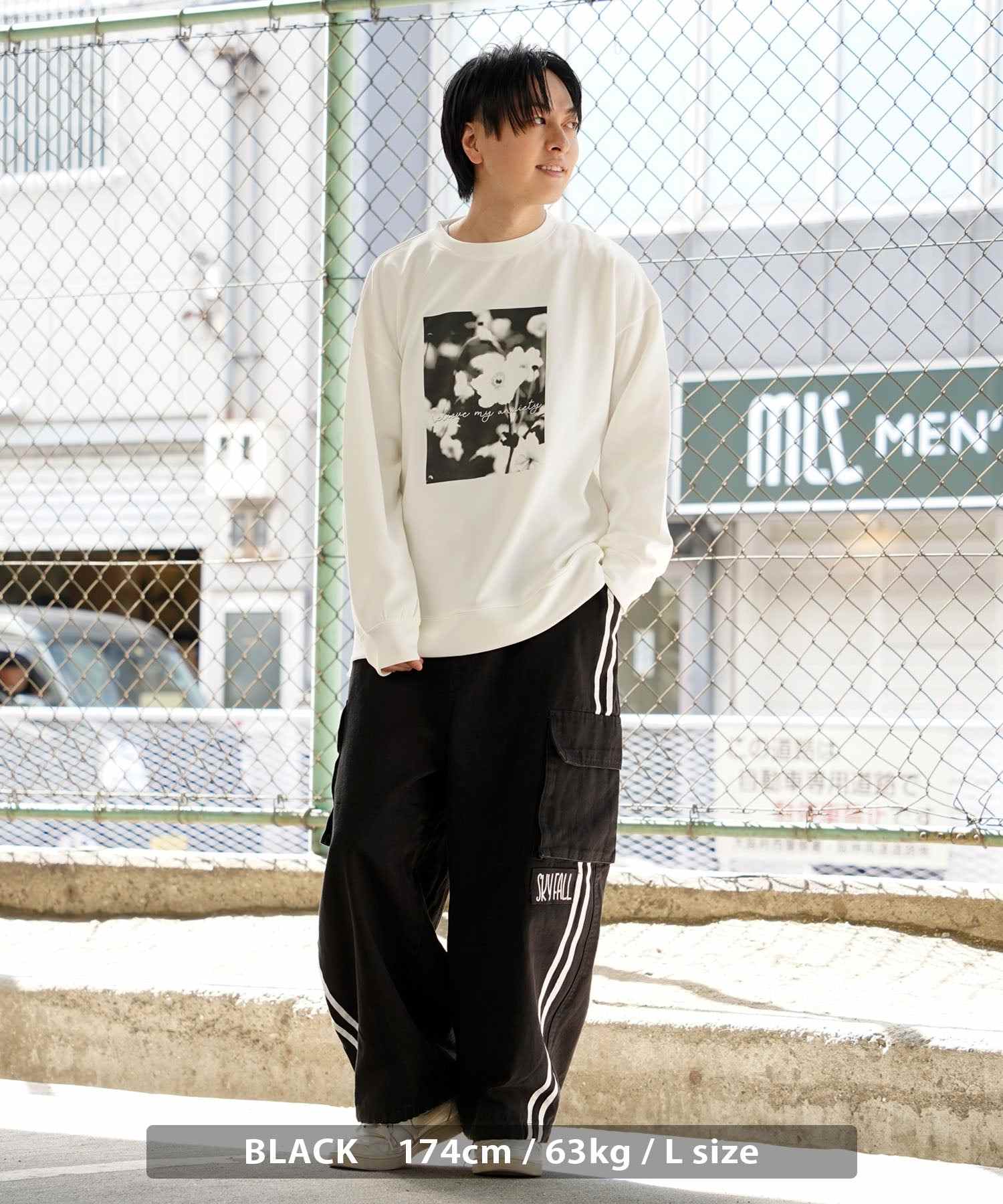 ワンフォークロージング 1111clothing ◆バルーンカーゴ ラインパンツ◆ オーバーサイズ デニム カーゴ パンツ メンズ ワイドデニム カーゴパンツ レディース ワイドパンツ カーゴデニム