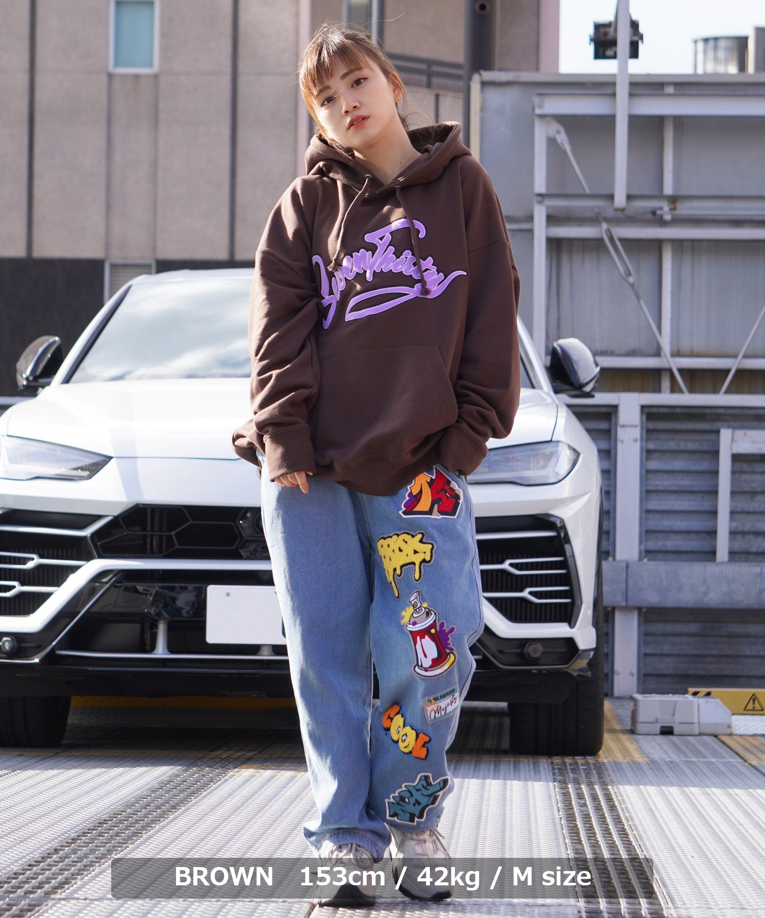 ワンフォークロージング 1111clothing オーバーサイズ パーカー メンズ ビッグパーカー レディース ビッグシルエット プルパーカー スウェット フーディ ロゴ 英字 刺繍 アップリケ 大きいサイズ