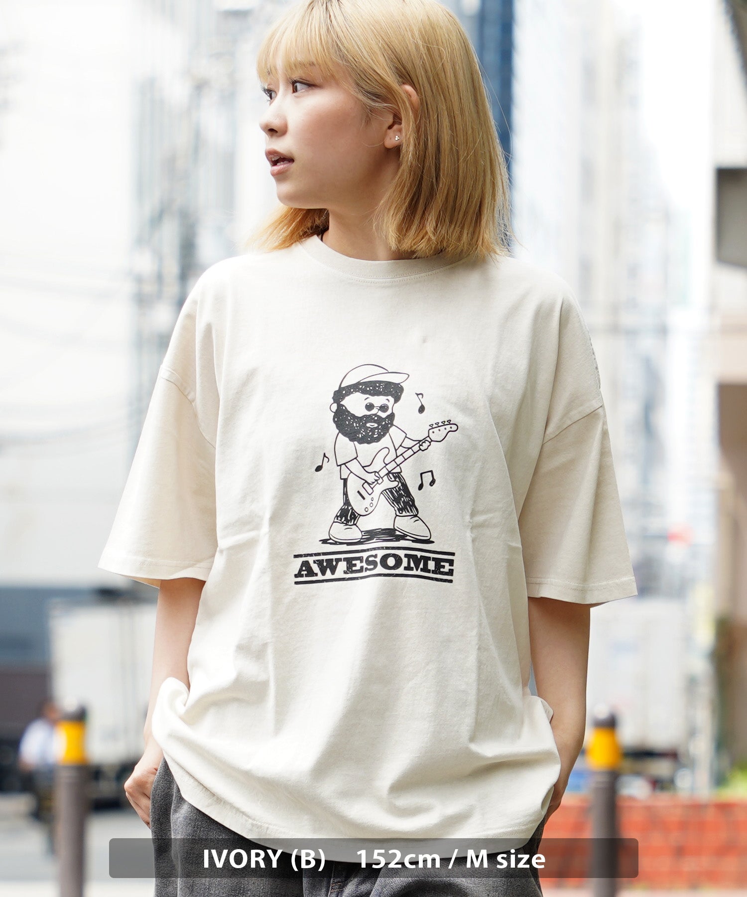 ワンフォークロージング 1111clothing オーバーサイズ tシャツ メンズ tシャツ レディース 半袖 綿100% ◆ピグメント イラストTシャツ◆ キャラ tシャツ プリントtシャツ バックプリント