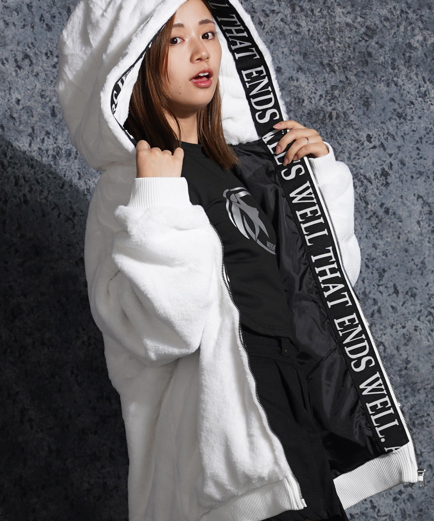One Fork Closing 1111clothing Mink Touch Fur Jacket