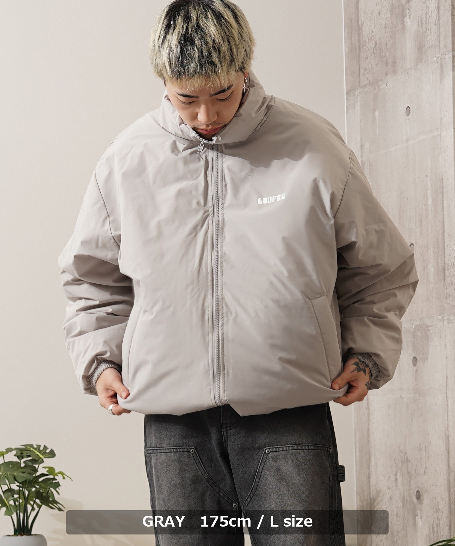 One Fork Closing 1111clothing Fiber Padding Short Stand Jacket