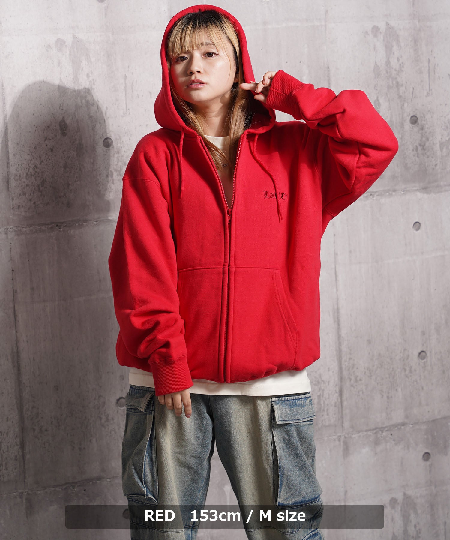 ワンフォークロージング 1111clothing アブストラクト フェイス ZIPパーカー （GRAY） GRAY