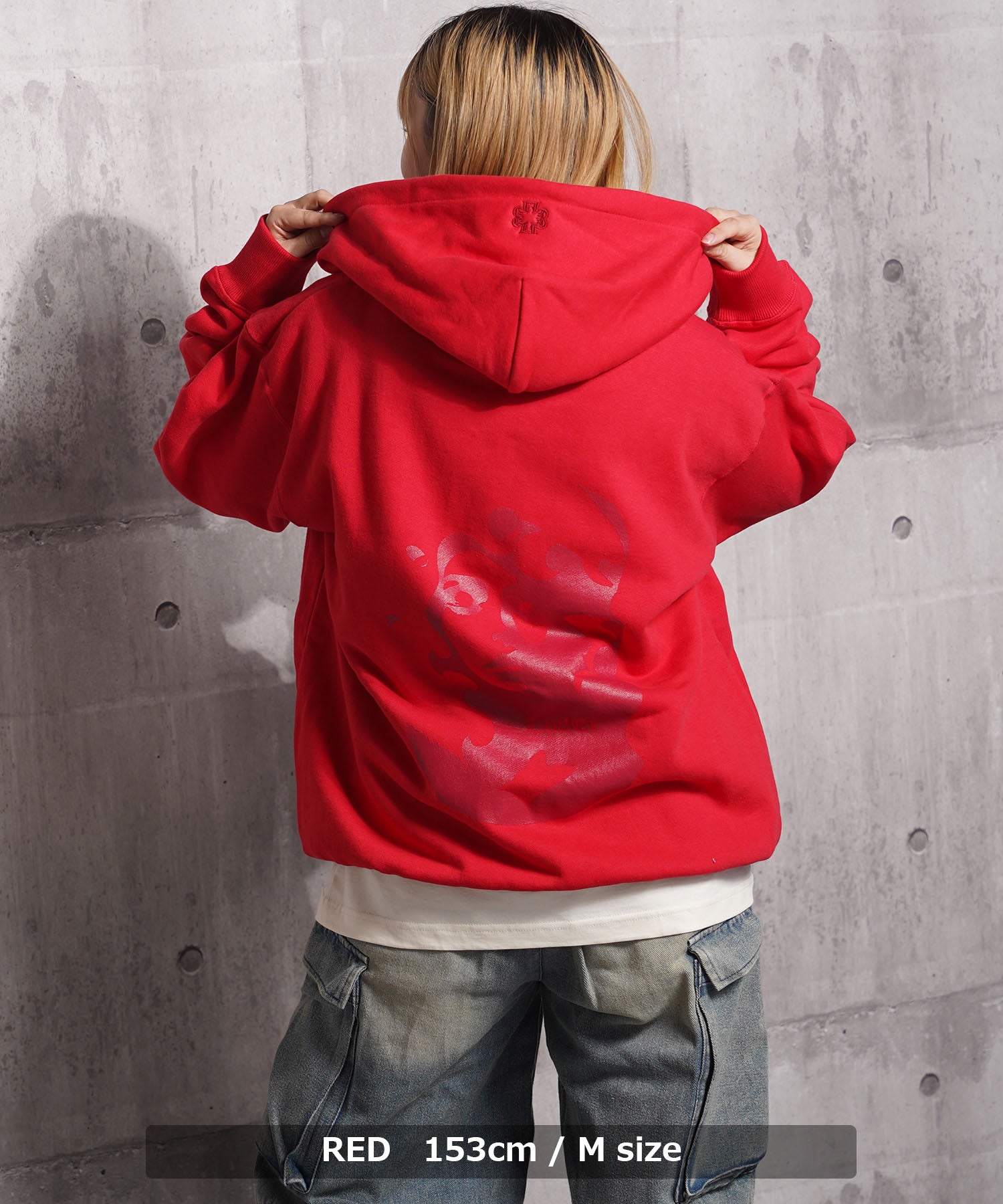 ワンフォークロージング 1111clothing アブストラクト フェイス ZIPパーカー （GRAY） GRAY