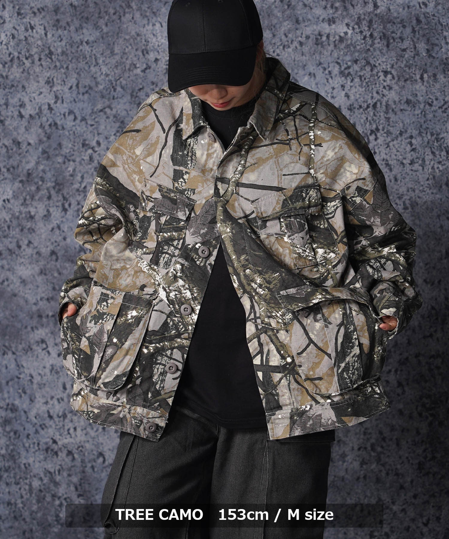 ワンフォークロージング 1111clothing カモフラ柄 ファティーグジャケット （WOODLAND） WOODLAND