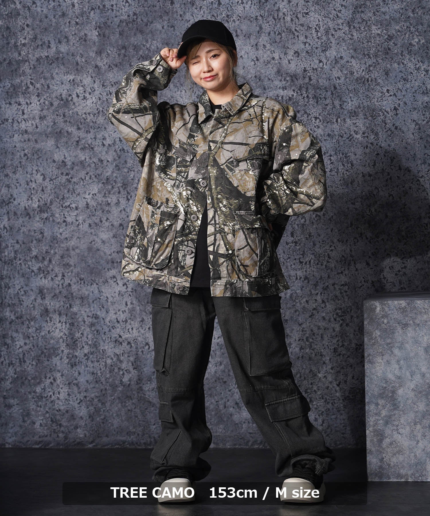 ワンフォークロージング 1111clothing カモフラ柄 ファティーグジャケット （WOODLAND） WOODLAND