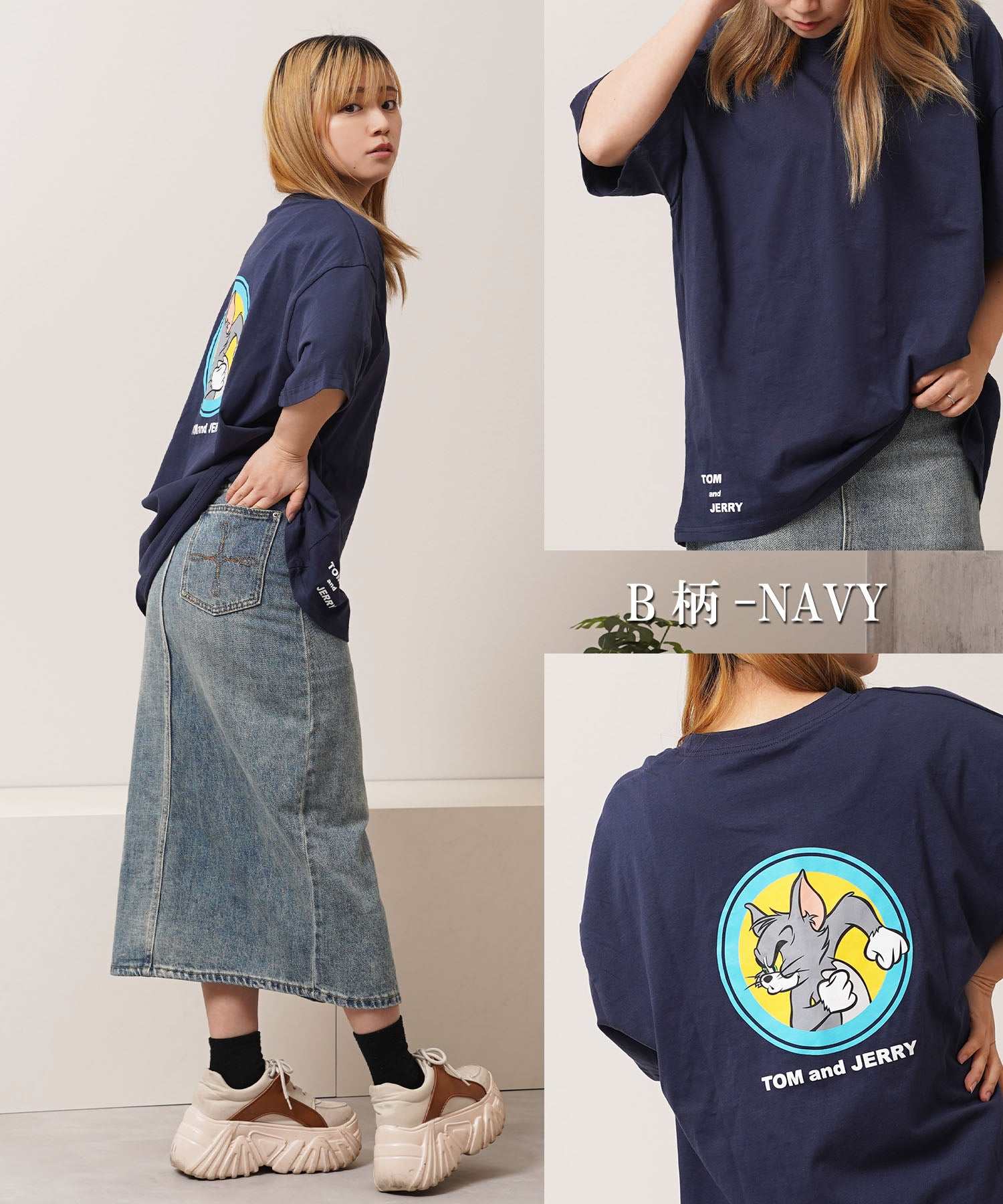 ワンフォークロージング 1111clothing TOM&JERRY S/S Tee （C柄-O.WHITE） C柄-O.WHITE