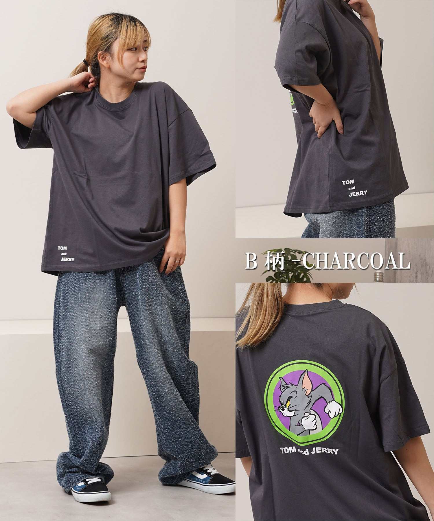 ワンフォークロージング 1111clothing TOM&JERRY S/S Tee （C柄-O.WHITE） C柄-O.WHITE