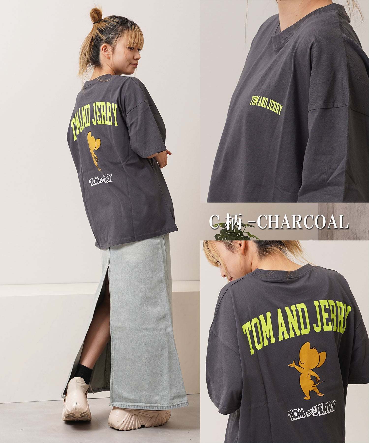ワンフォークロージング 1111clothing TOM&JERRY S/S Tee （C柄-O.WHITE） C柄-O.WHITE