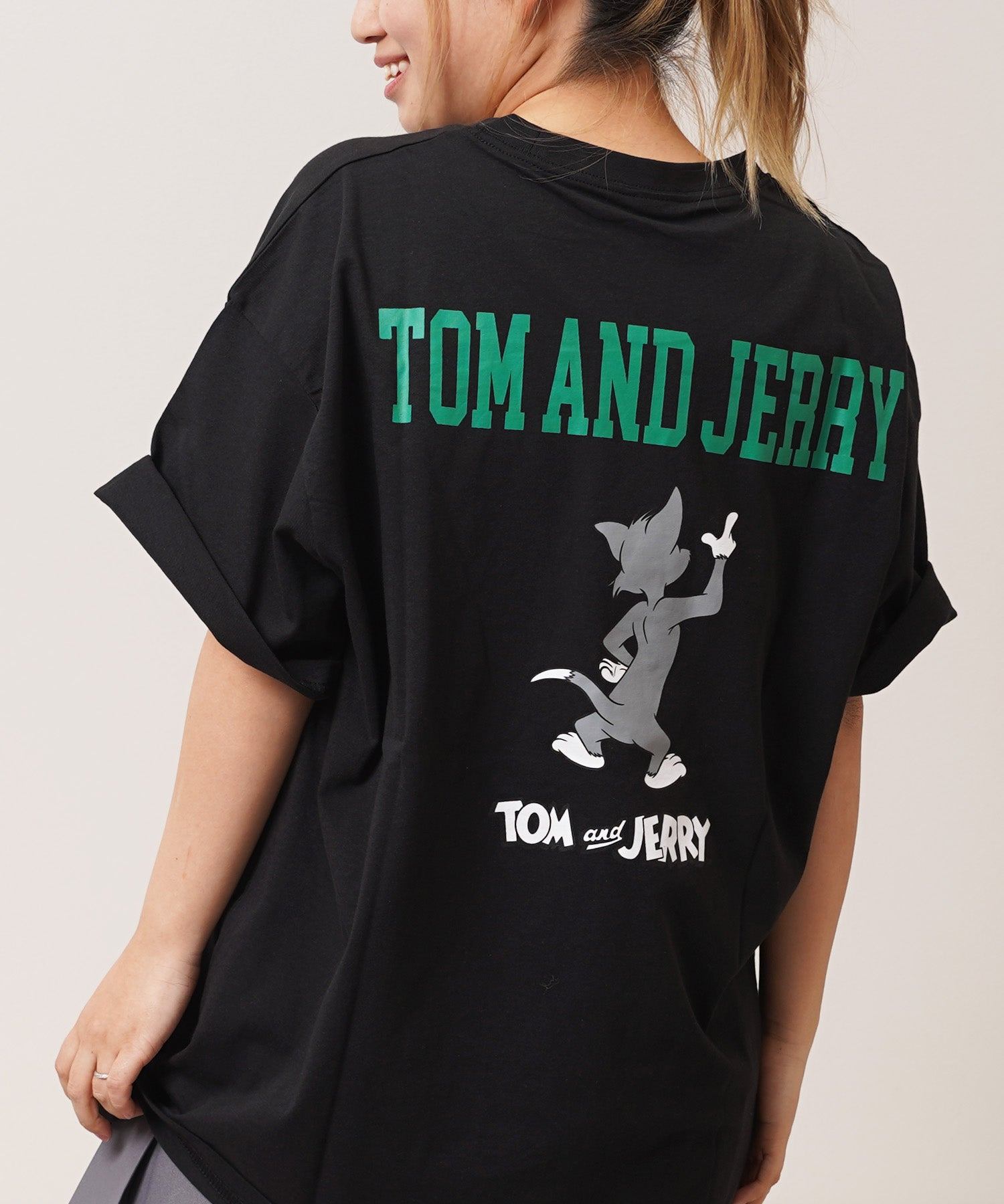 ワンフォークロージング 1111clothing TOM&JERRY S/S Tee （D柄-BLACK） D柄-BLACK