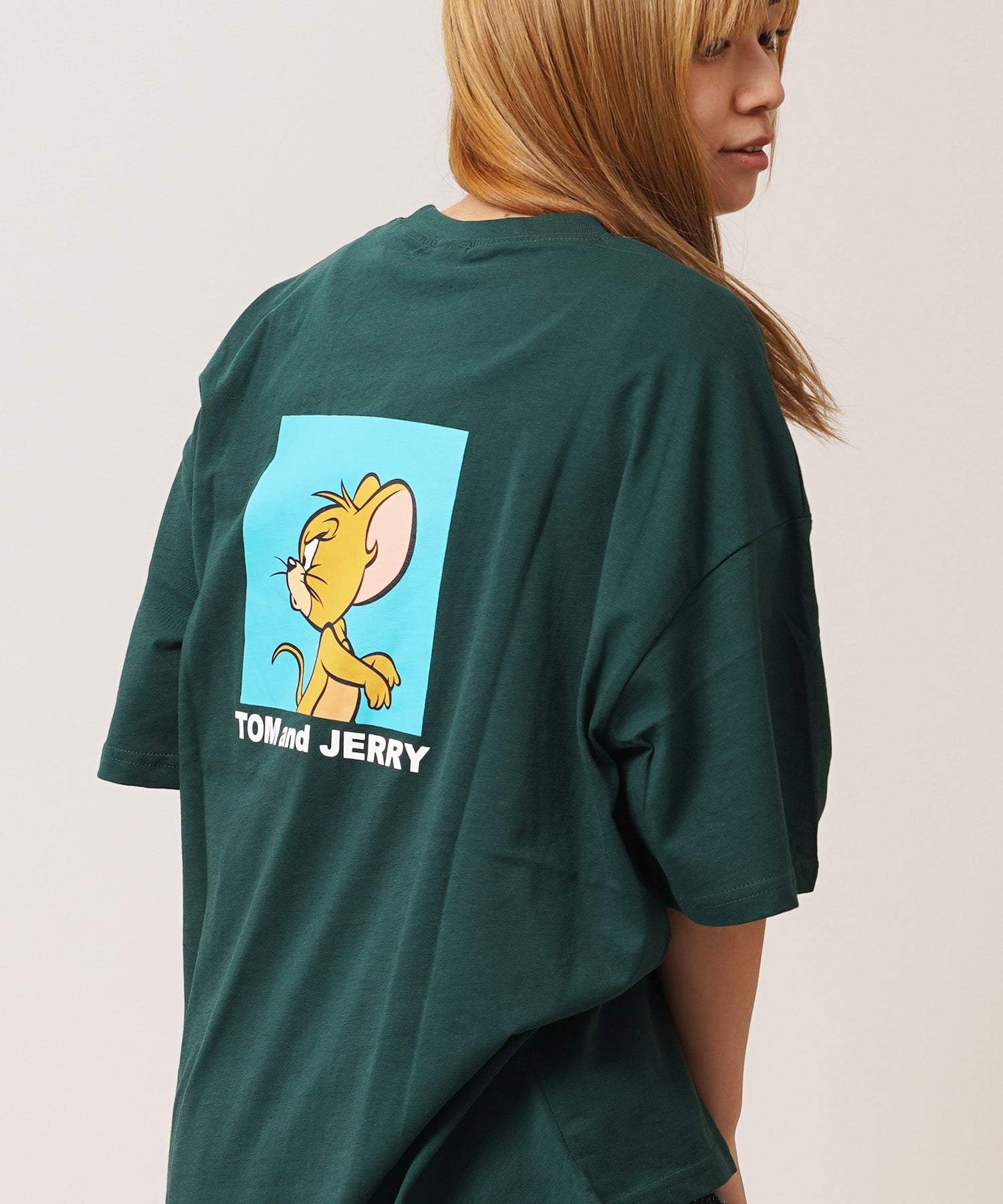 ワンフォークロージング 1111clothing TOM&JERRY S/S Tee （A柄-D.GREEN） A柄-D.GREEN