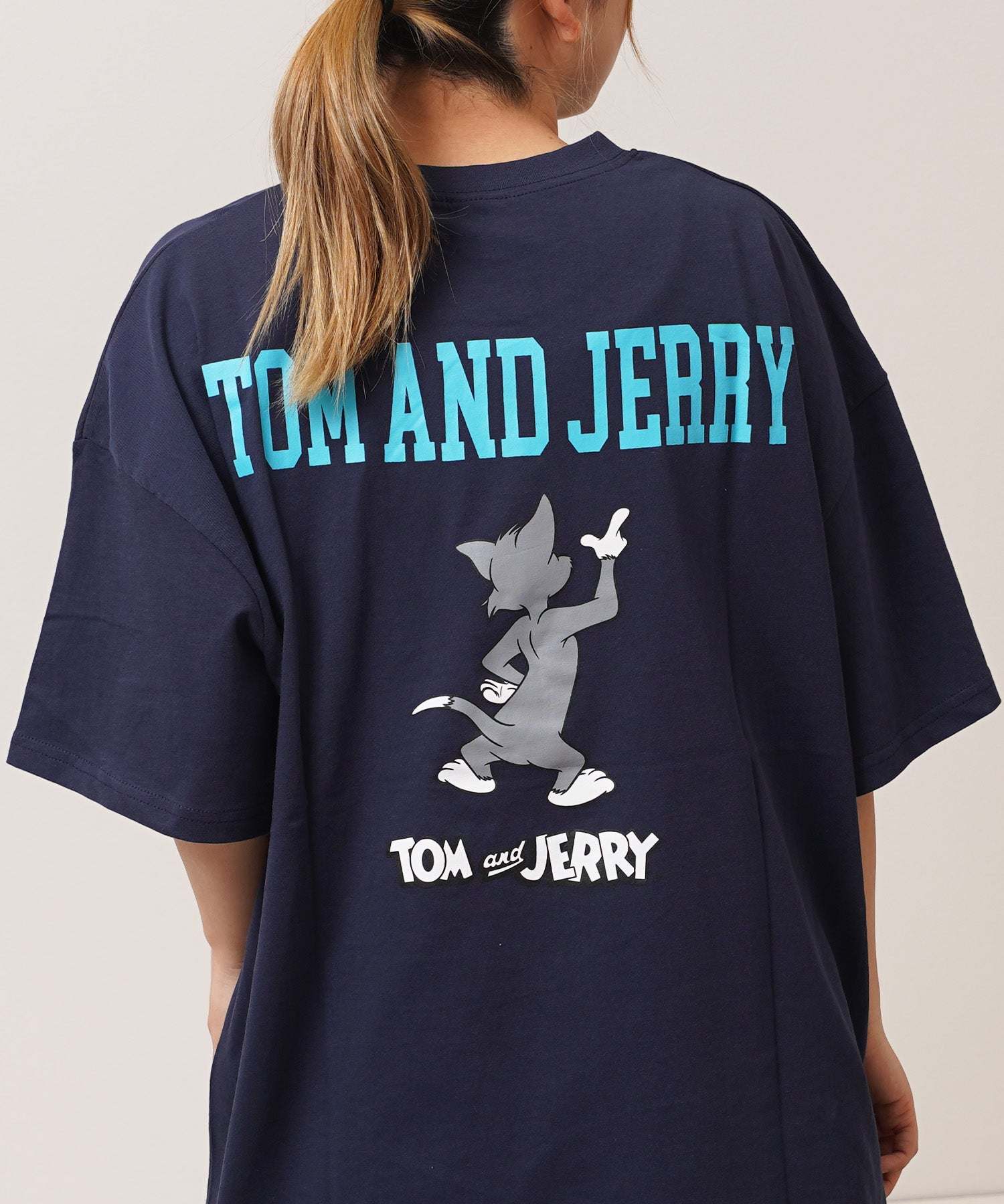 ワンフォークロージング 1111clothing TOM&JERRY S/S Tee （D柄-NAVY） D柄-NAVY