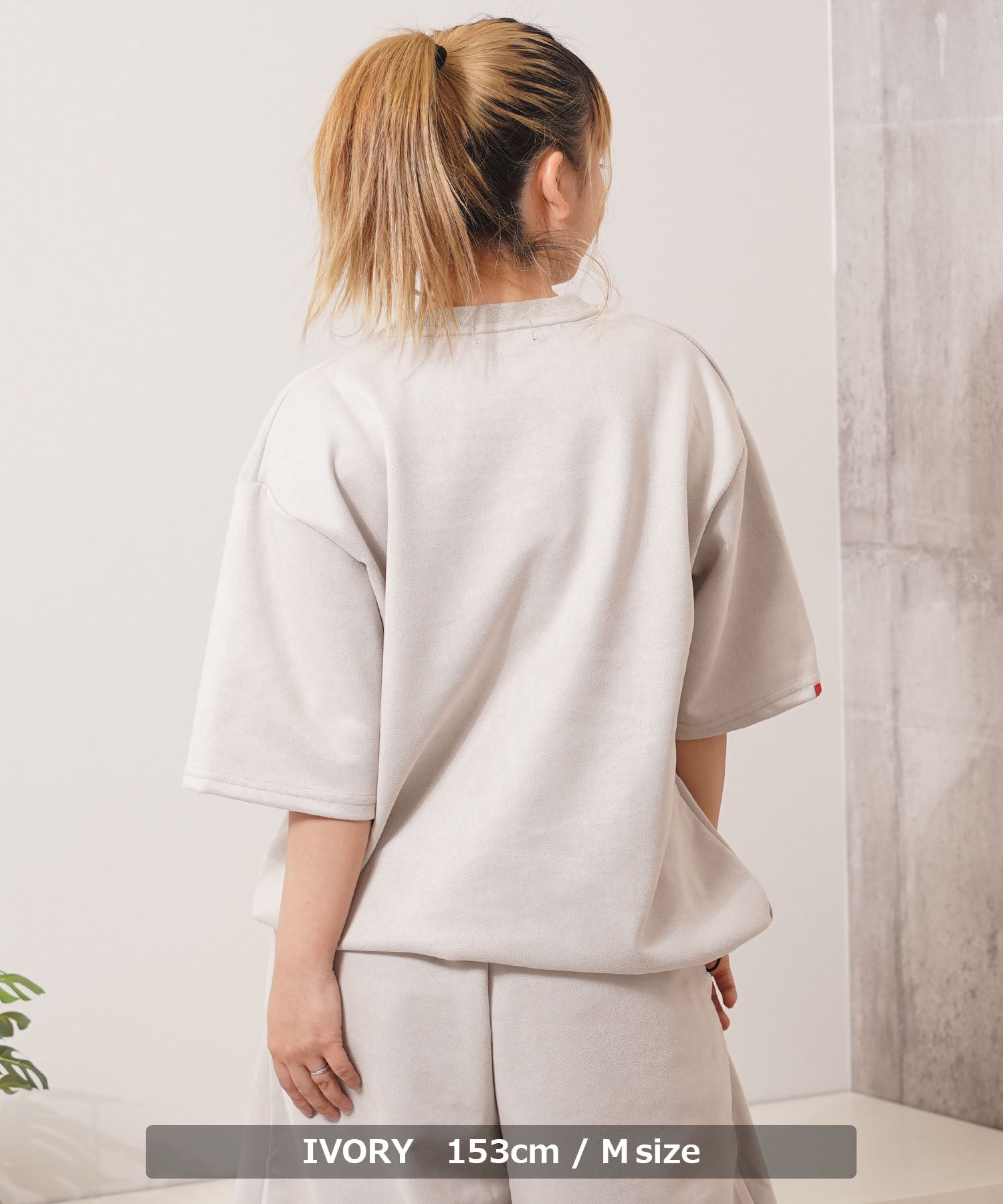 ワンフォークロージング 1111clothing カットスエード サガラ刺繍 Tシャツ （MOCHA） MOCHA