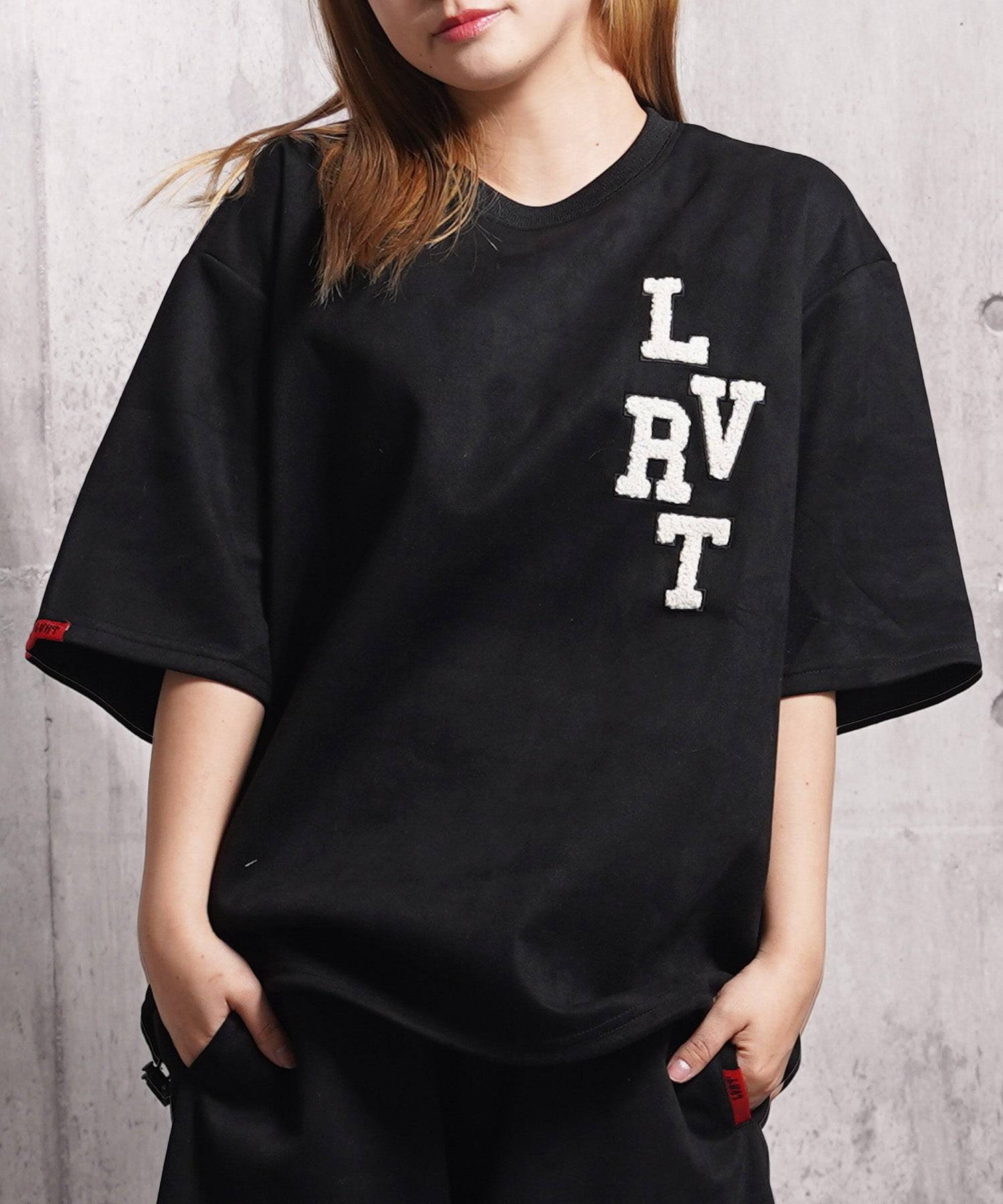 ワンフォークロージング 1111clothing カットスエード サガラ刺繍 Tシャツ （BLACK） BLACK