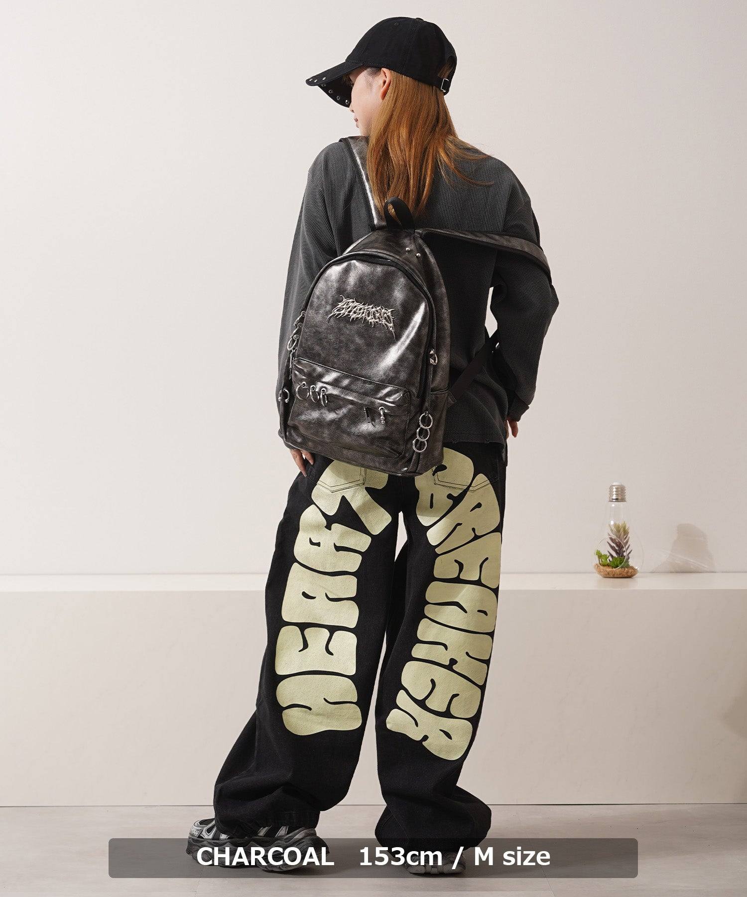 ワンフォークロージング 1111clothing クロス刺繍ピグメントワッフルロンT （GRAY） GRAY