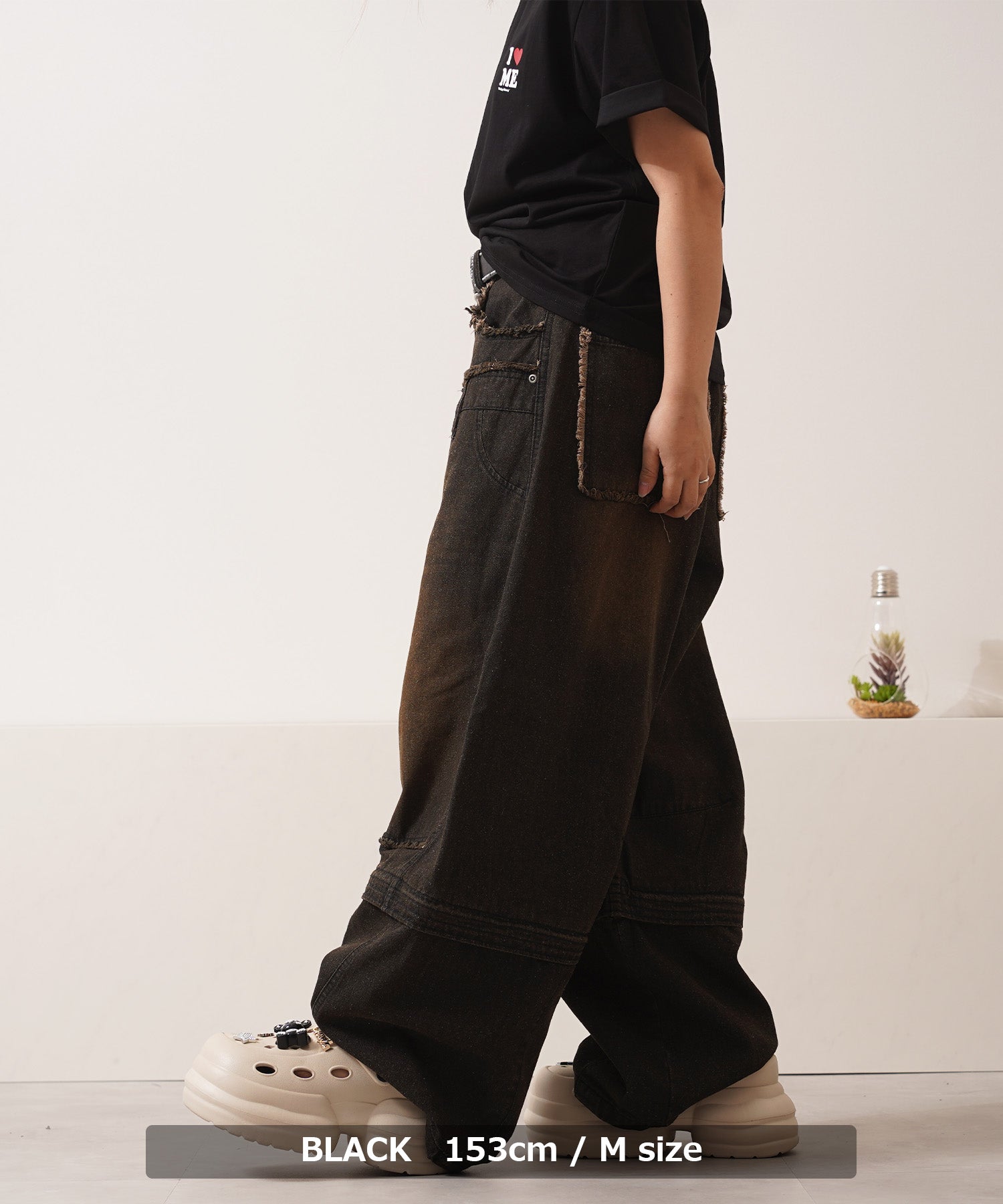 ワンフォークロージング 1111clothing 2WAY ダブルニー ワイドカーブパンツ （CAMO） CAMO