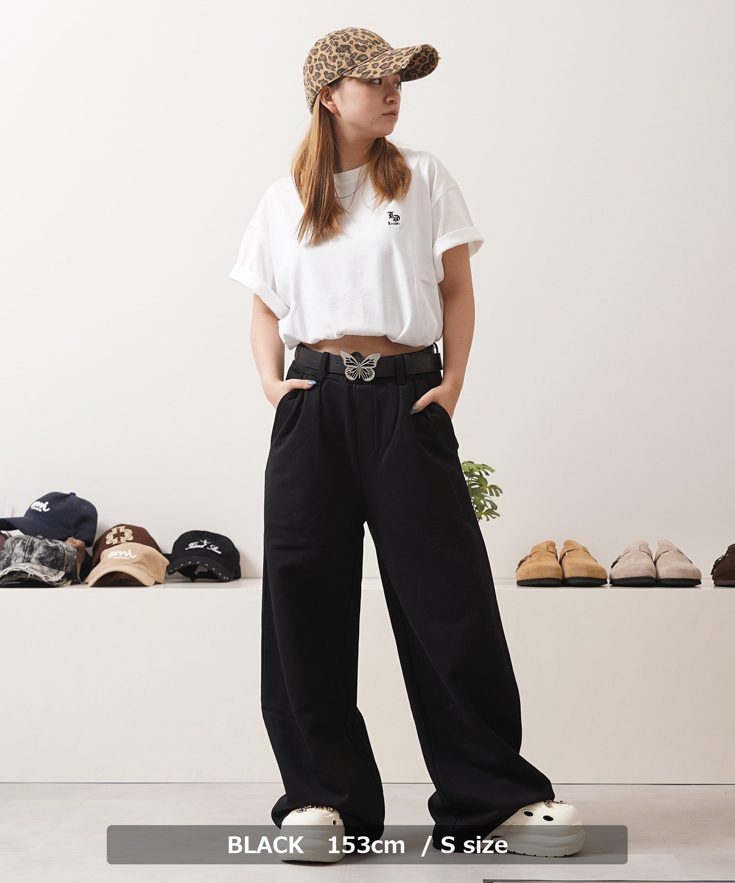 ワンフォークロージング 1111clothing カットオフ ワイドストレート スウェットパンツ （GRAY） GRAY