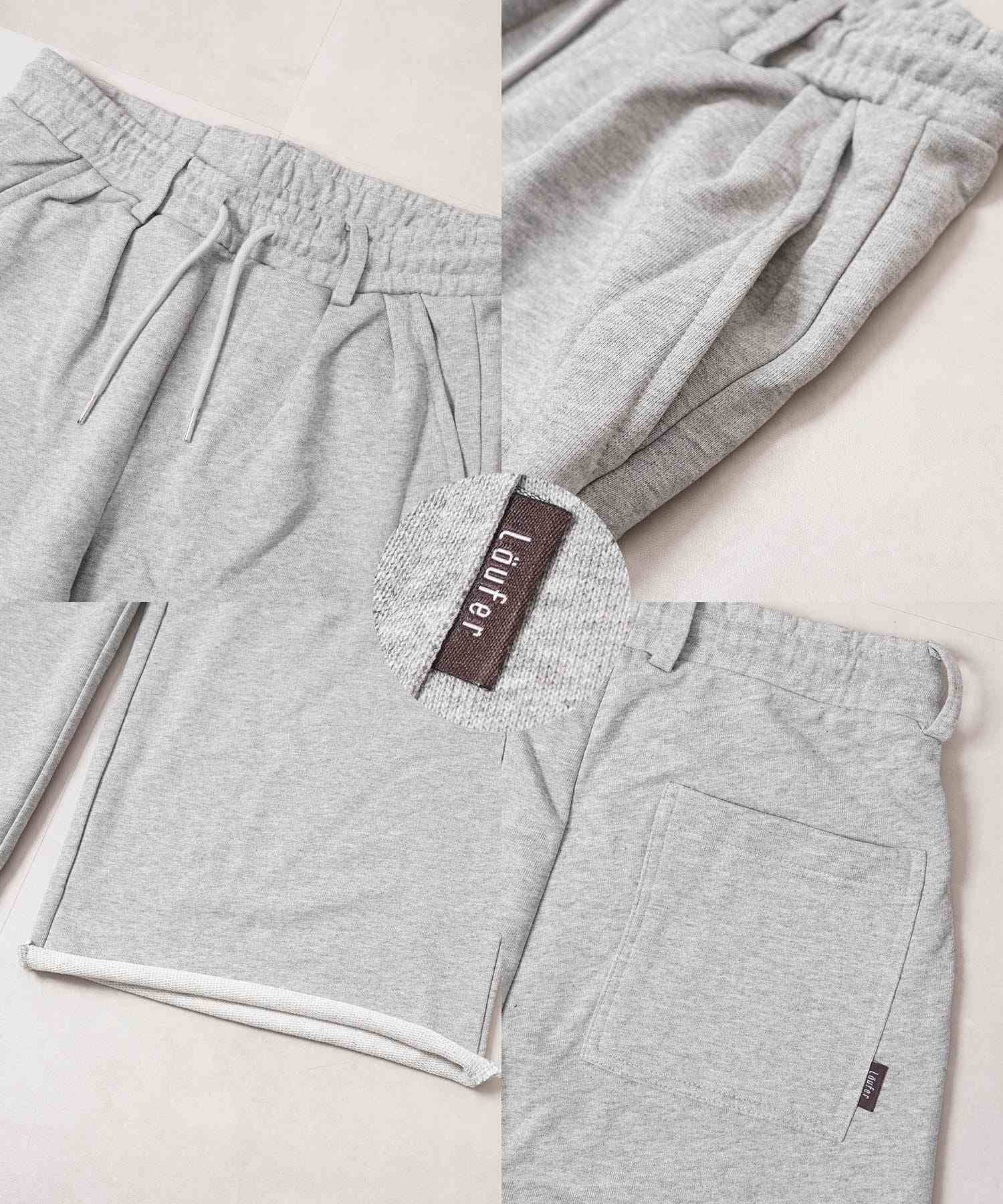 ワンフォークロージング 1111clothing カットオフ ワイドストレート スウェットパンツ （GRAY） GRAY