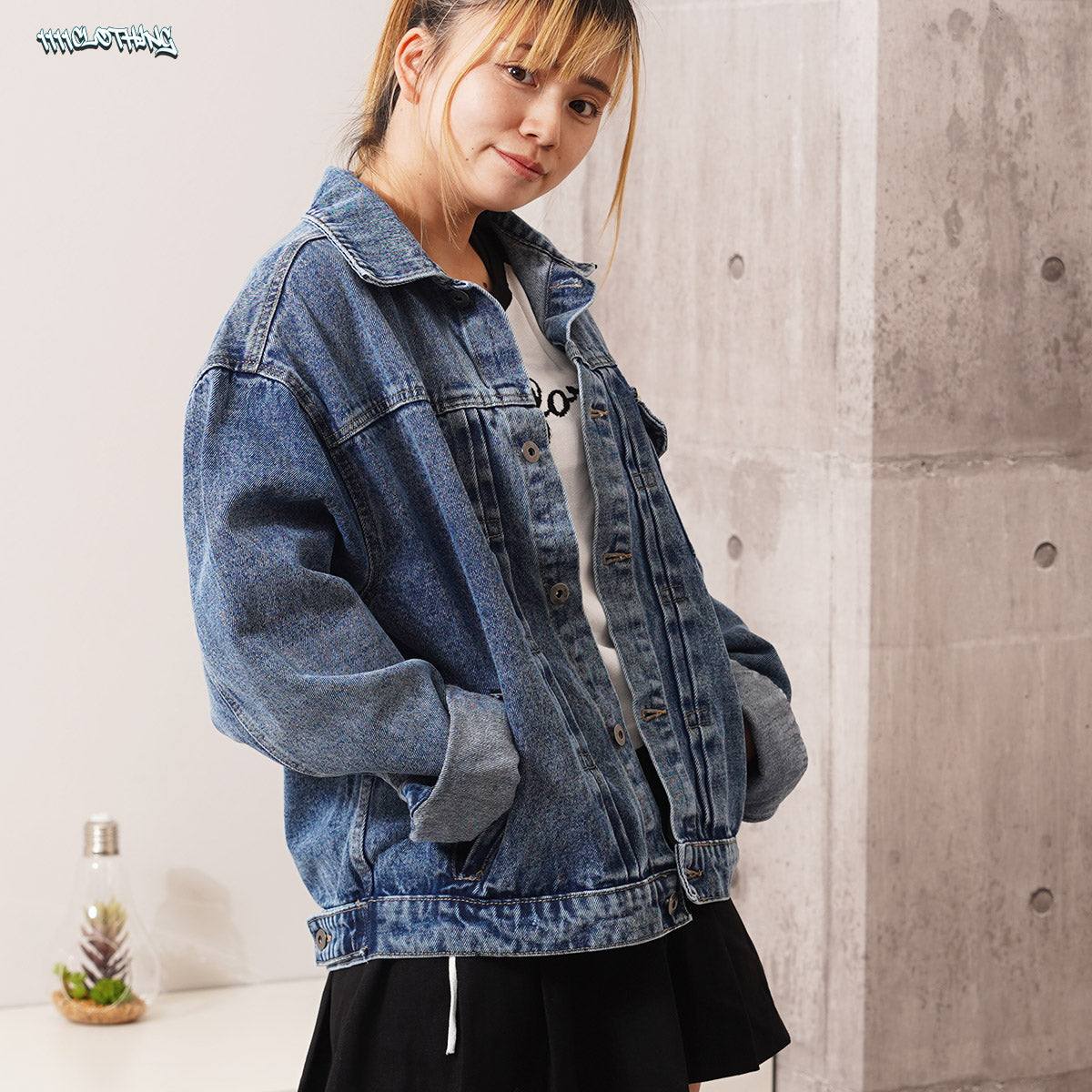 ワンフォークロージング 1111clothing ウォッシュデニム 1st デニムジャケット （BLUE） BLUE