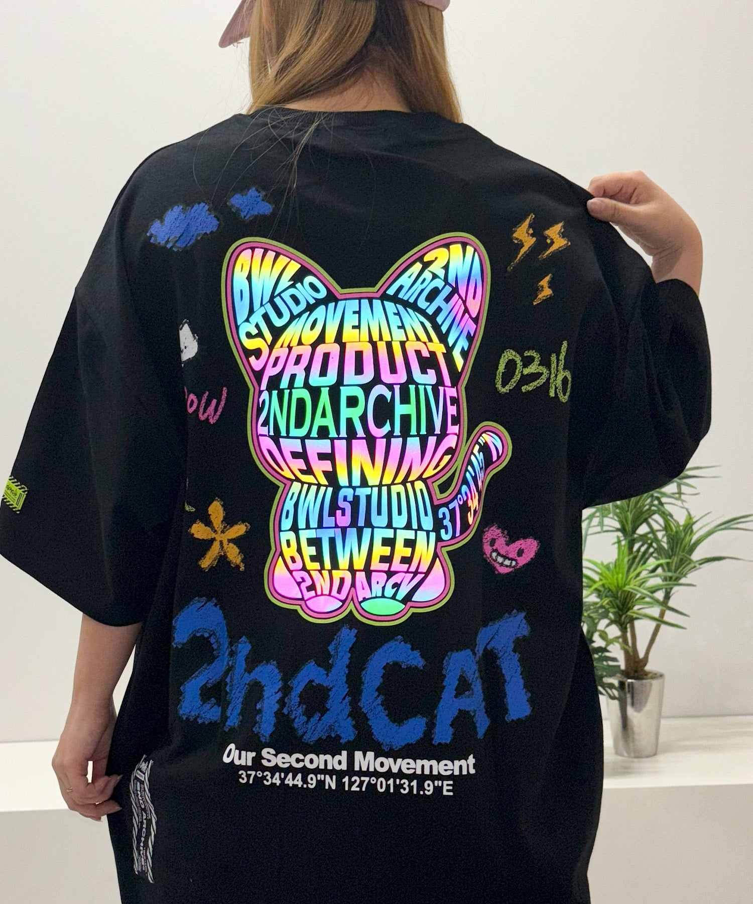 ワンフォークロージング 1111clothing 2nd ARCHIVE リフレクター Tee （C-black） C-black