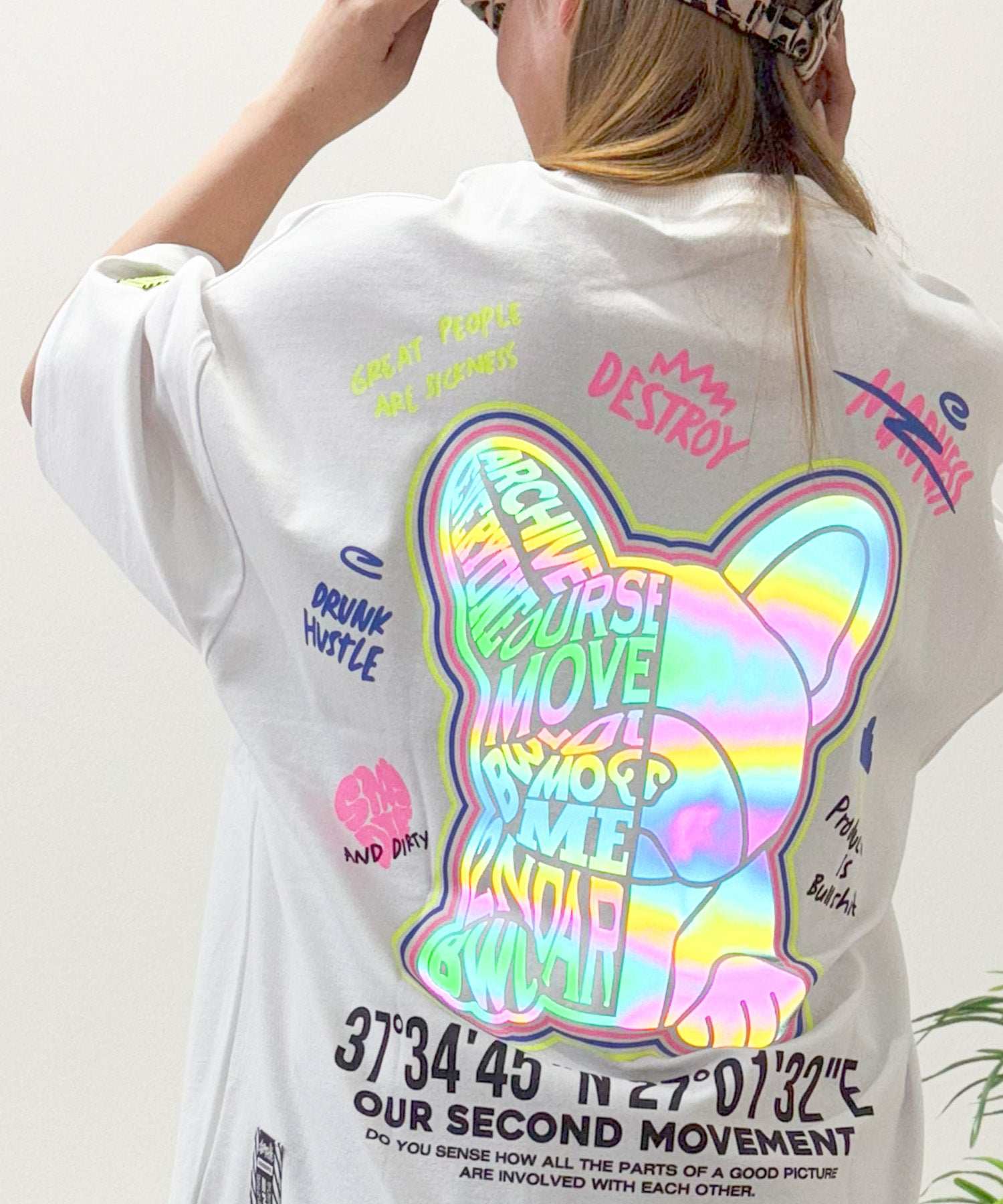 ワンフォークロージング 1111clothing 2nd ARCHIVE リフレクター Tee （B-white） B-white