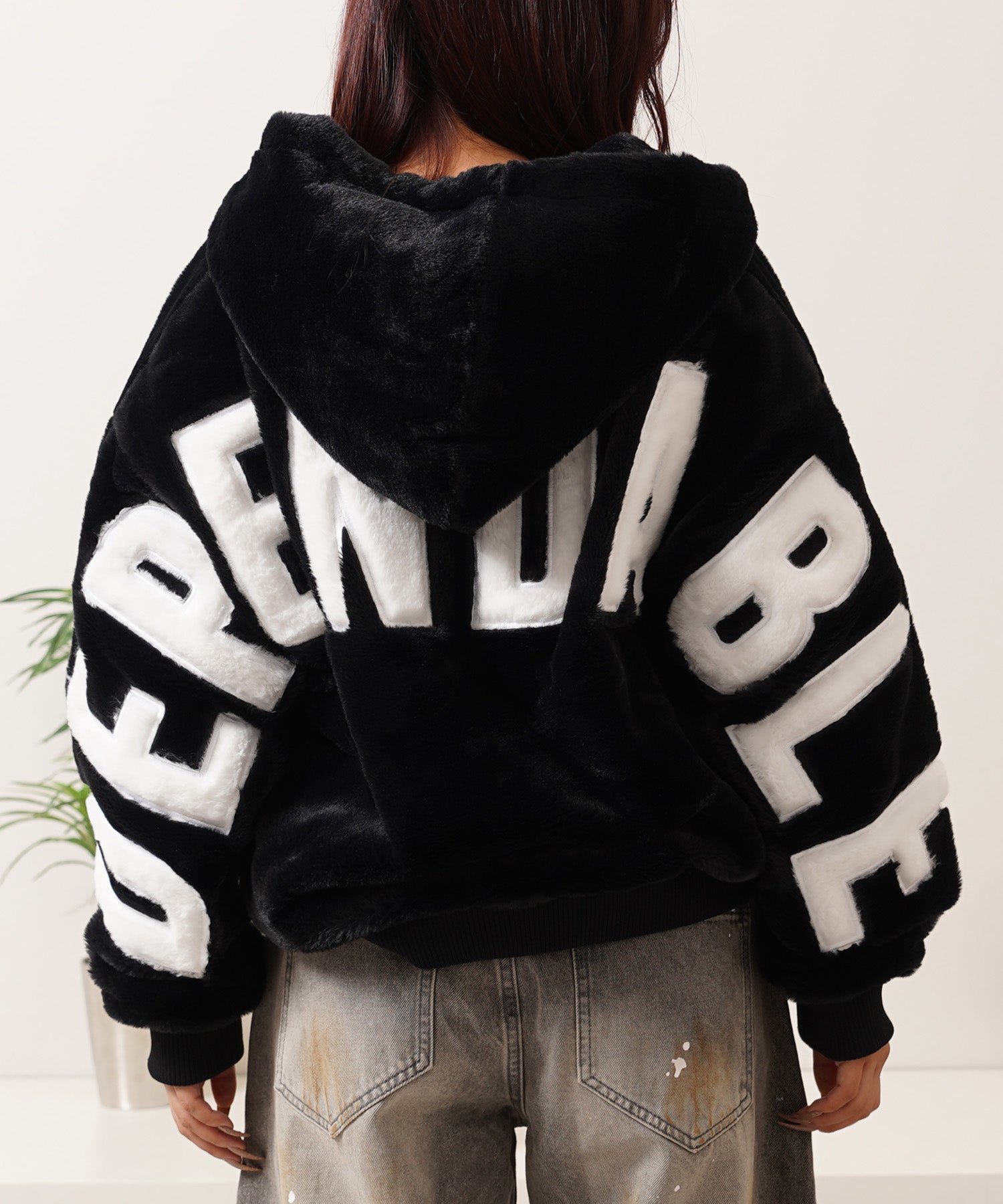 heaven and earth fur jacket お兄系 v系 グランジ One Fork Closing 1111clothing Mink Touch Fur Jacket