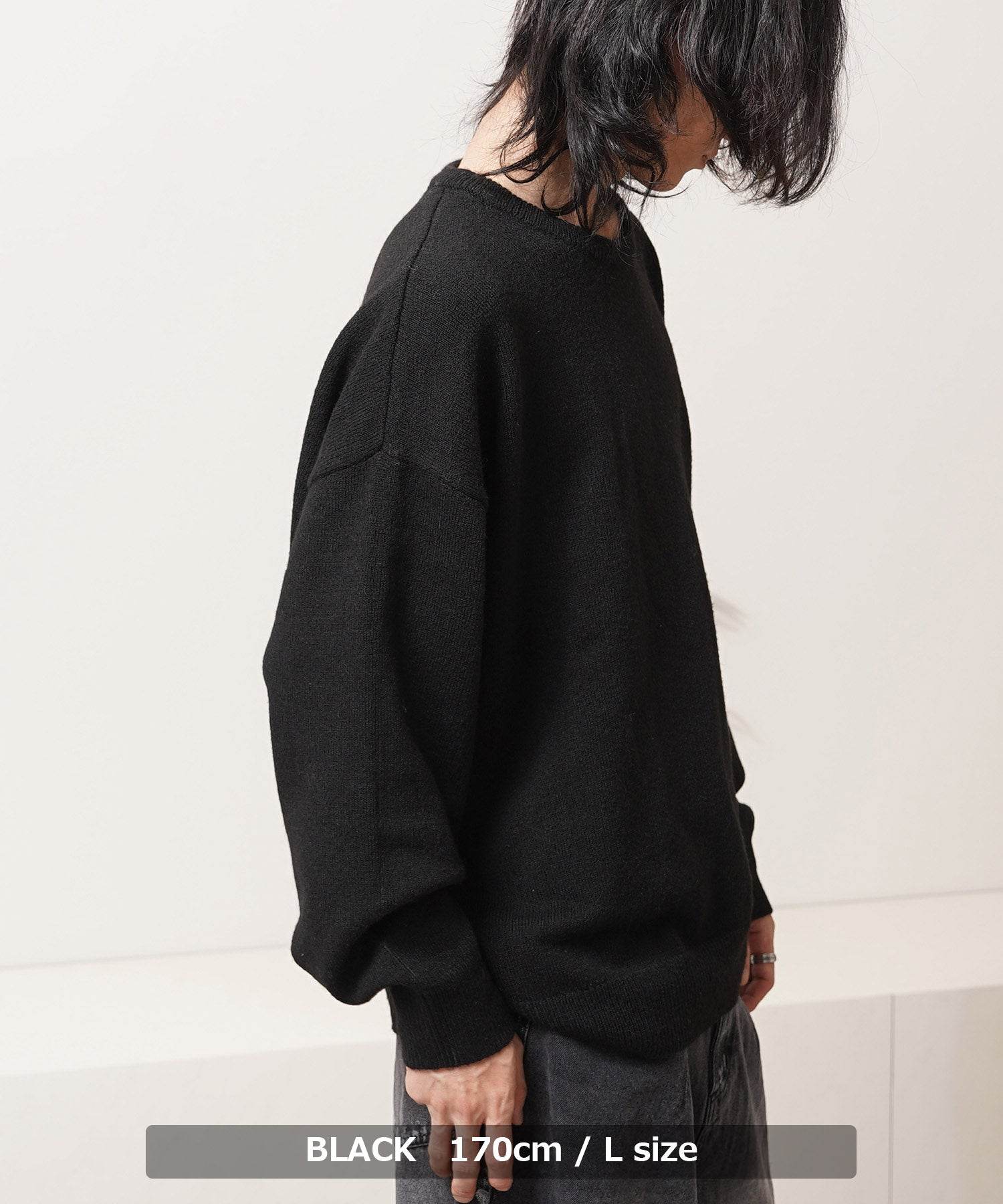 ワンフォークロージング 1111clothing クロップド ルーズ クルーニット （ASH） ASH