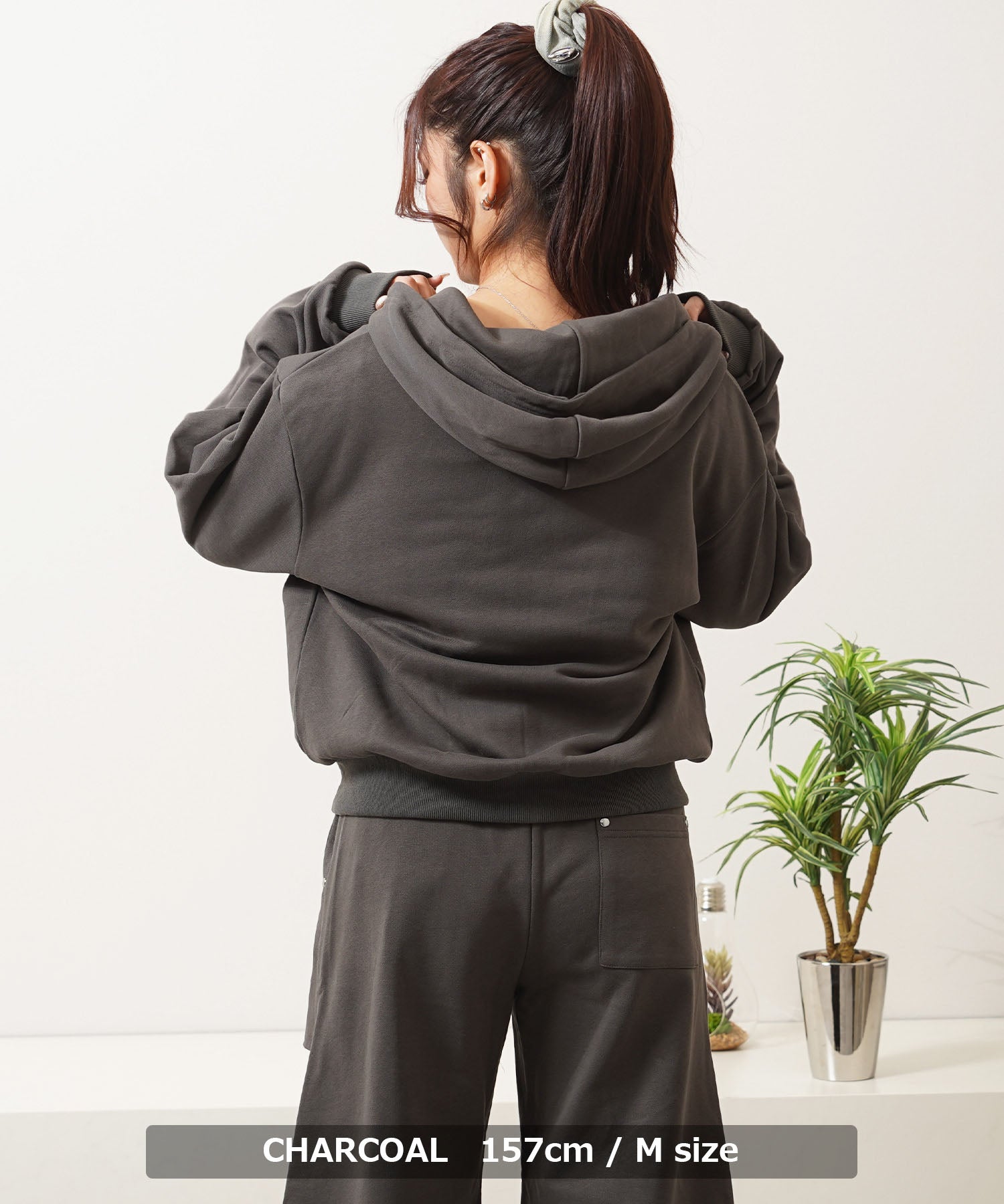 ワンフォークロージング 1111clothing 【N.W.T】スタッズ ダブルジップパーカー / セットアップ対応 （BLACK） BLACK