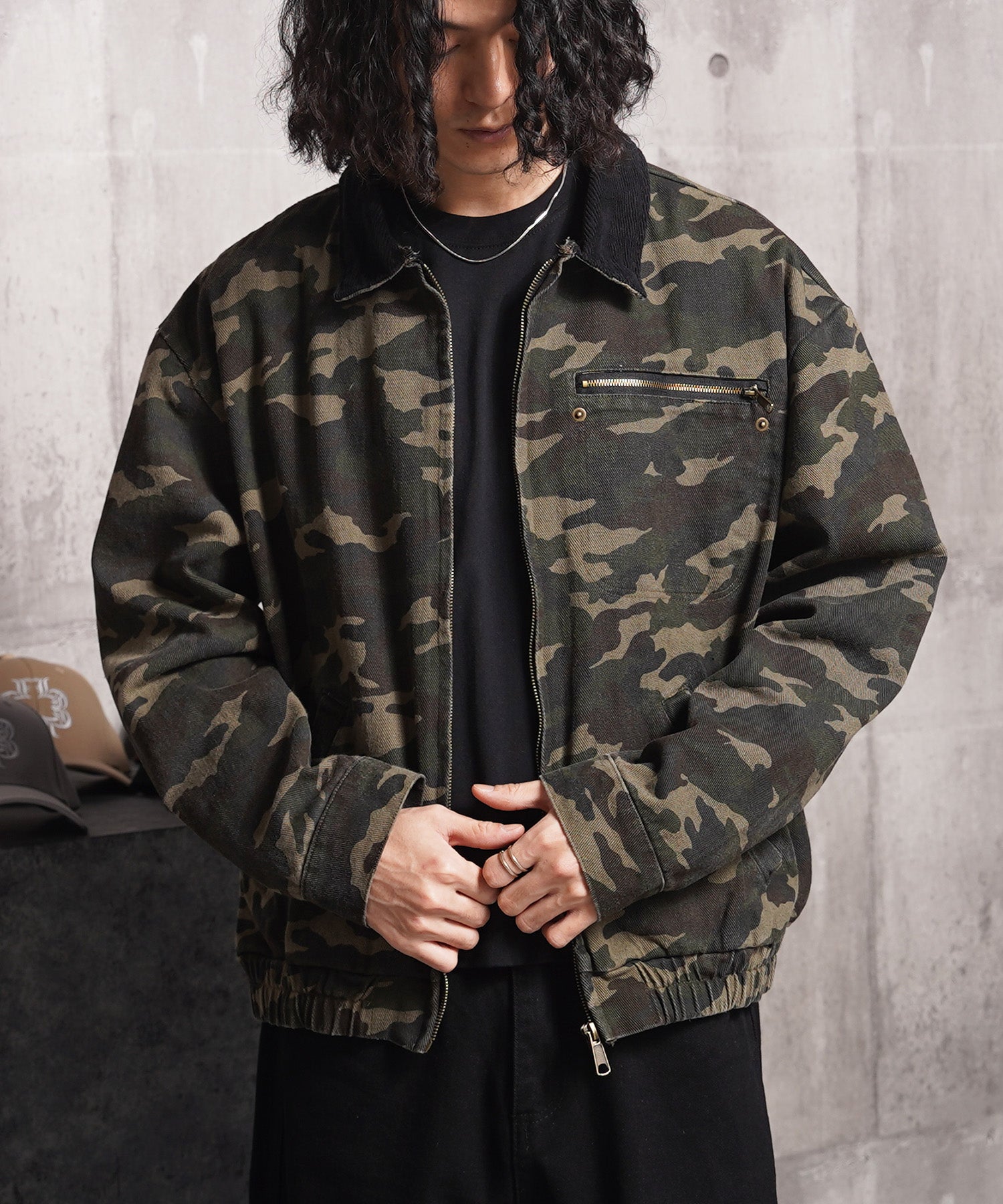 ワンフォークロージング 1111clothing クロップド デトロイトジャケット （CAMO） CAMO