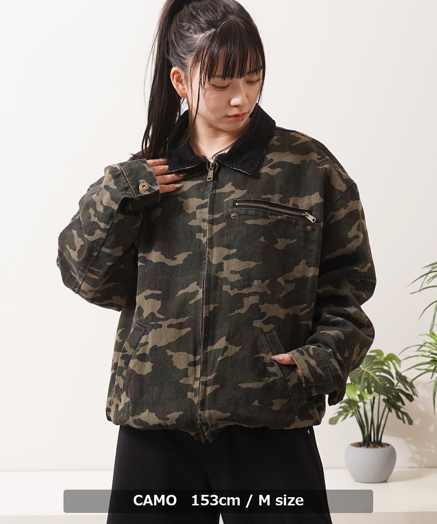 ワンフォークロージング 1111clothing クロップド デトロイトジャケット （CAMO） CAMO