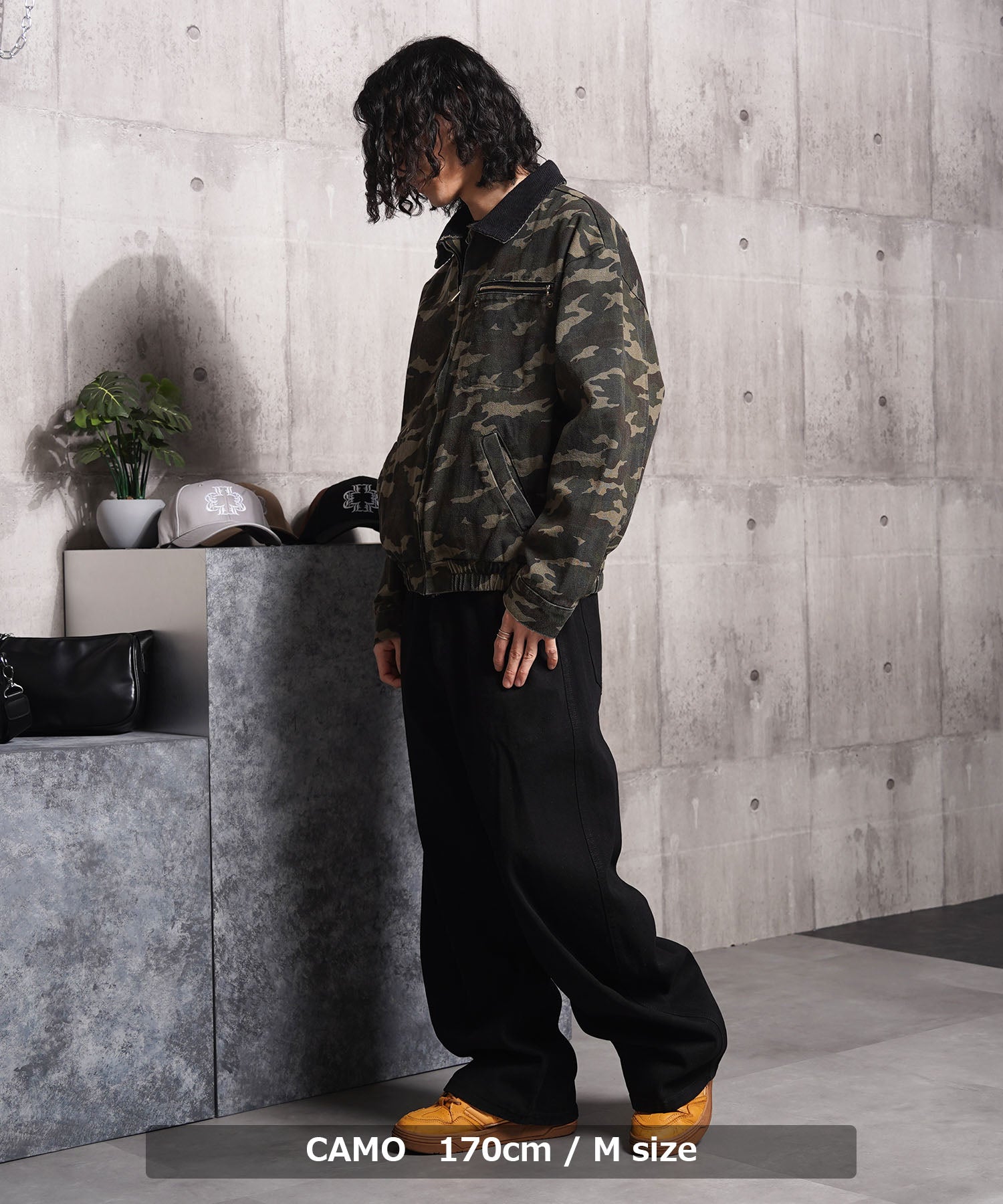 ワンフォークロージング 1111clothing クロップド デトロイトジャケット （CAMO） CAMO