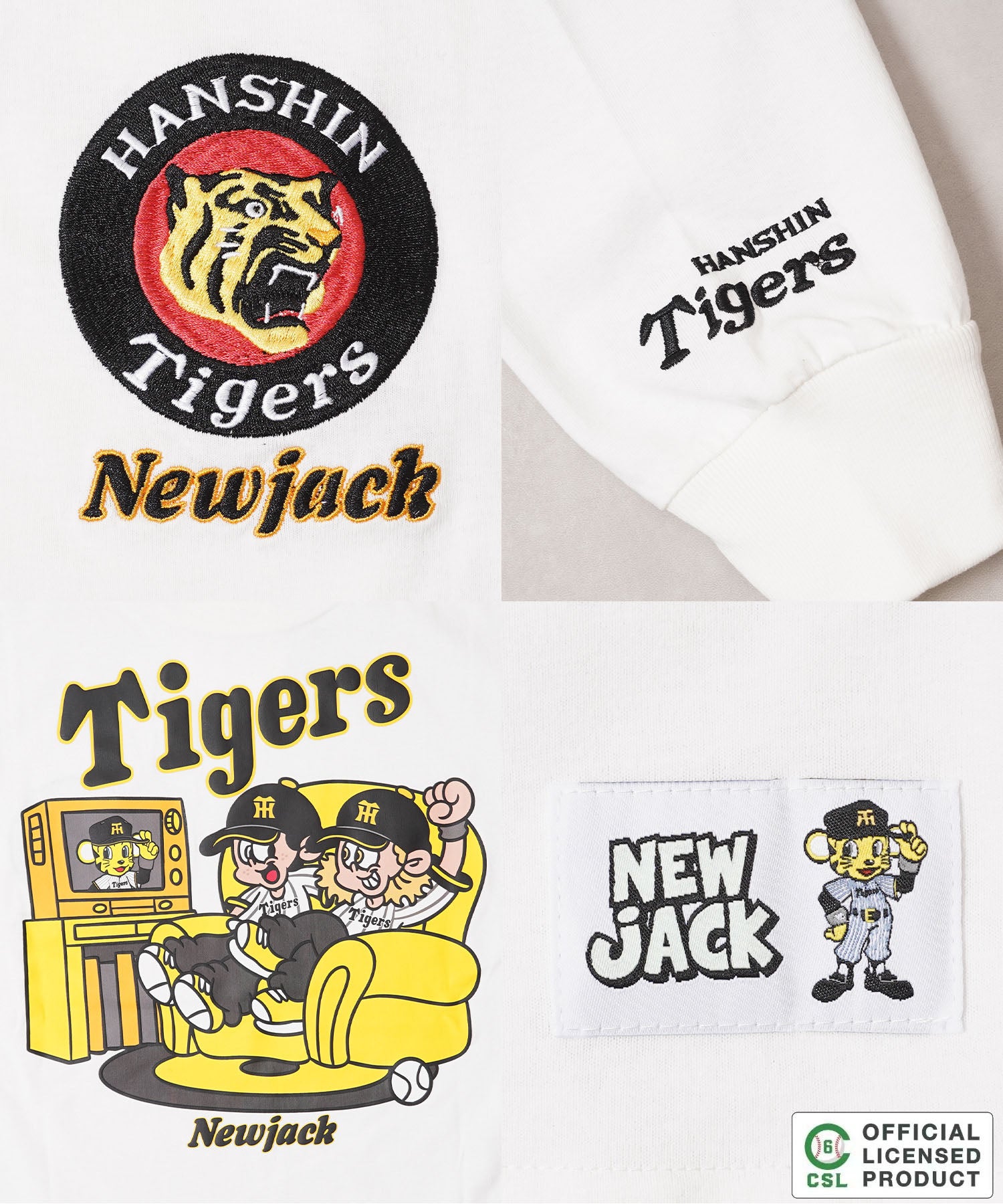 ワンフォークロージング 1111clothing 【セ・リーグ】NEW JACK プロ野球 ロンT （WHT-横浜） WHT-横浜