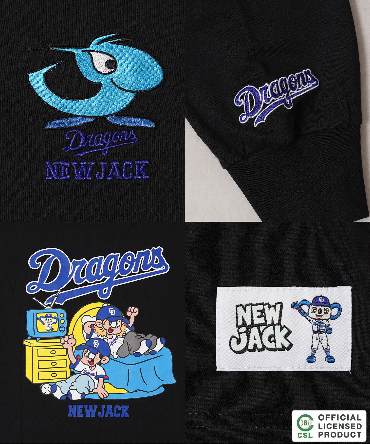 ワンフォークロージング 1111clothing 【セ・リーグ】NEW JACK プロ野球 ロンT （WHT-横浜） WHT-横浜
