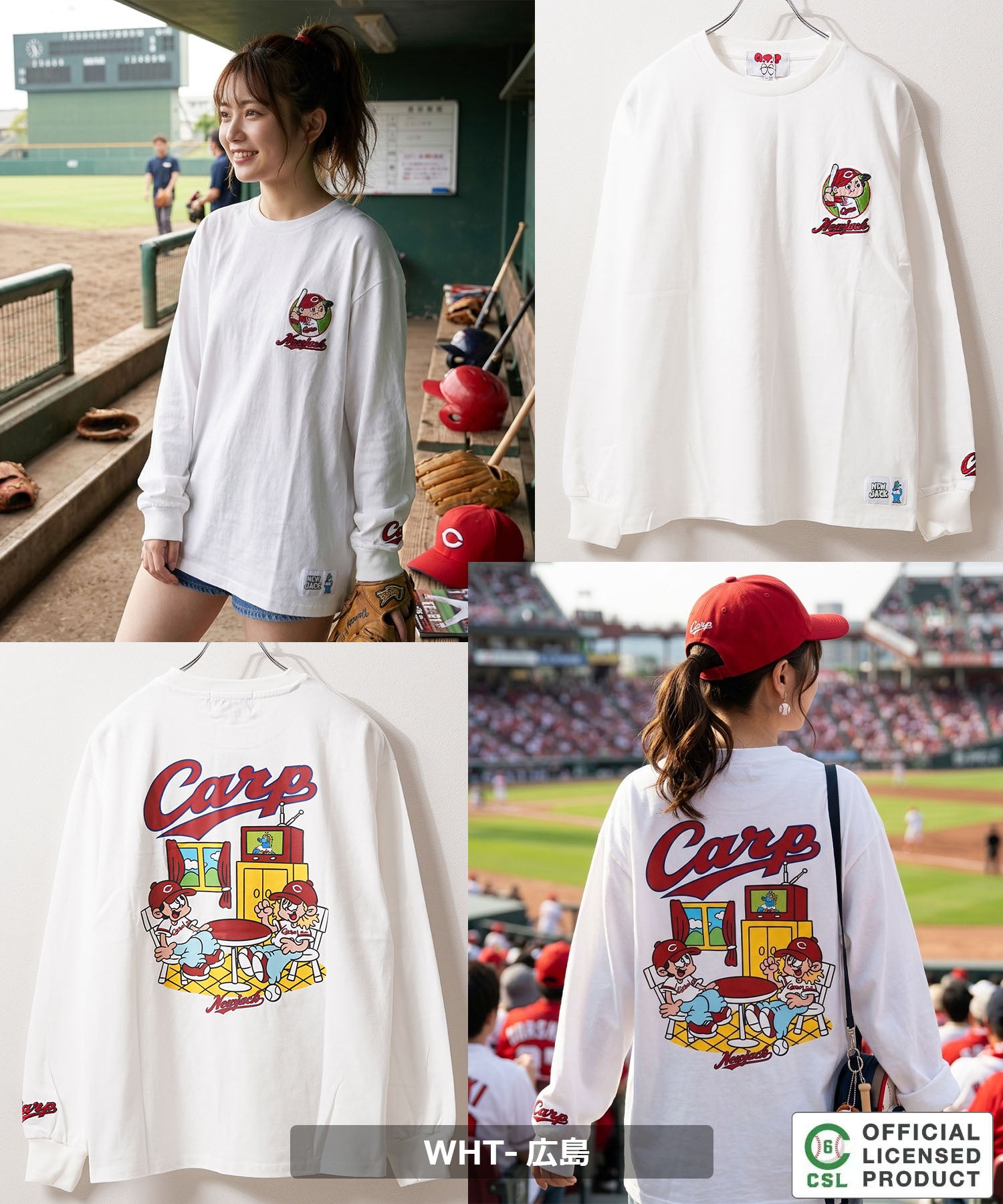 ワンフォークロージング 1111clothing 【セ・リーグ】NEW JACK プロ野球 ロンT （WHT-横浜） WHT-横浜