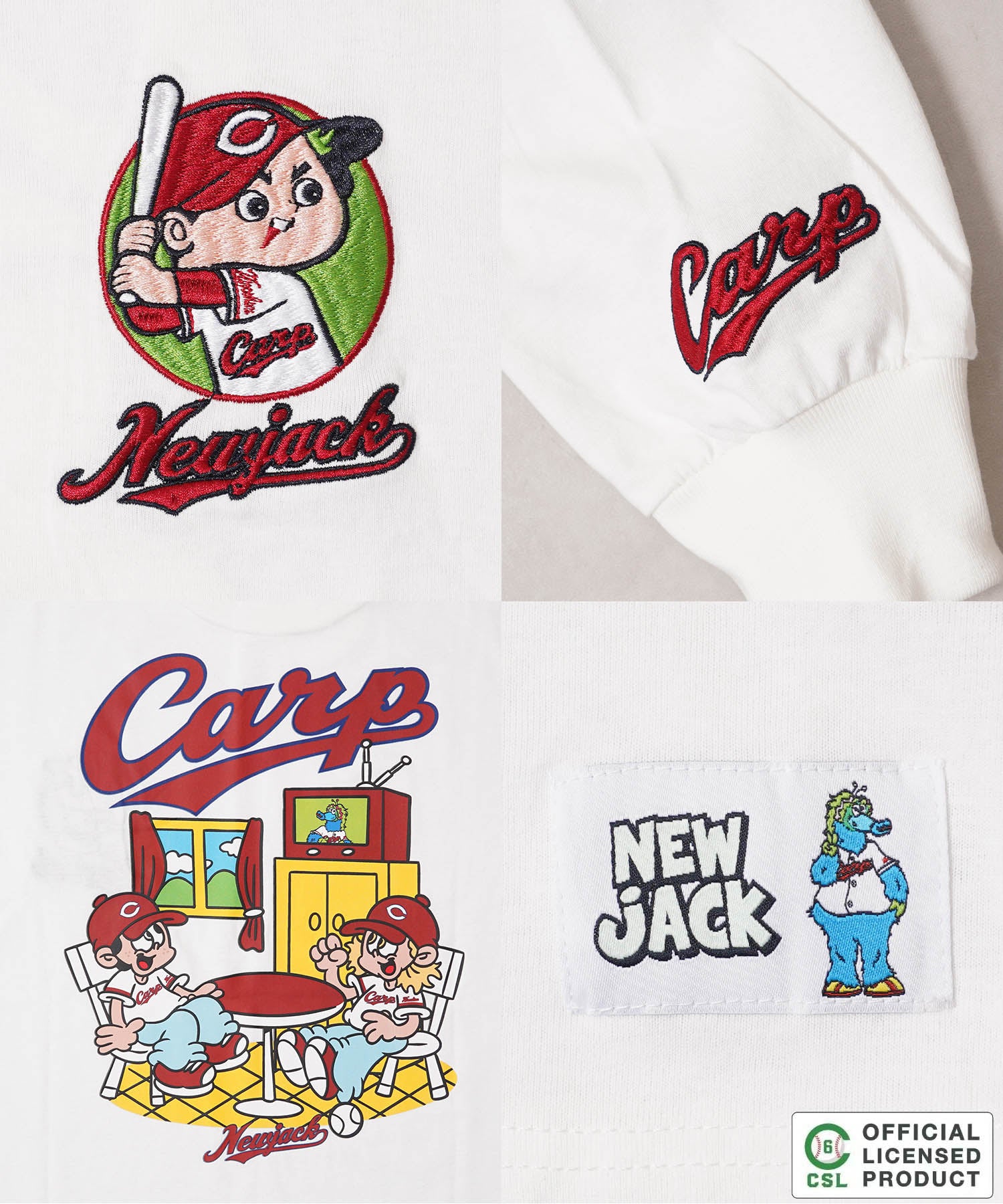 ワンフォークロージング 1111clothing 【セ・リーグ】NEW JACK プロ野球 ロンT （WHT-横浜） WHT-横浜